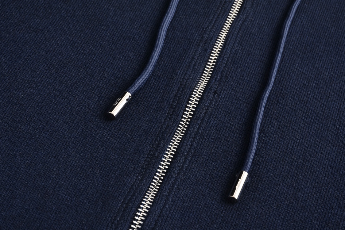 DIOR 迪奥 刺绣字母logo针织拉链连帽卫衣 秋冬 外套 长袖 白色 藏蓝色 浅蓝色 C0 113M221AT225-C088