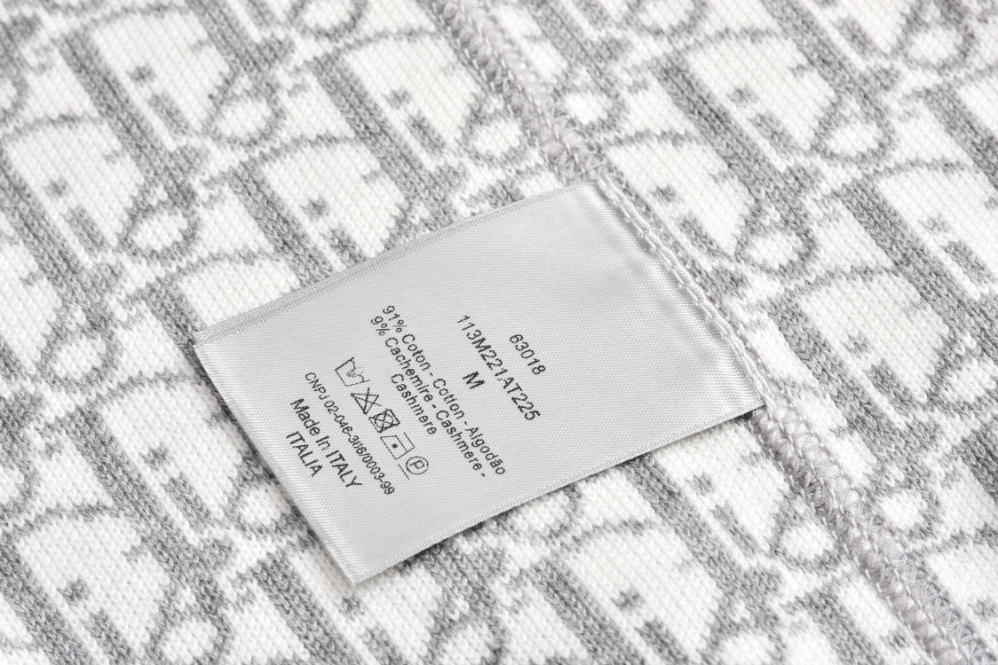 DIOR 迪奥 刺绣字母logo针织拉链连帽卫衣 秋冬 外套 长袖 白色 藏蓝色 浅蓝色 C0 113M221AT225-C088