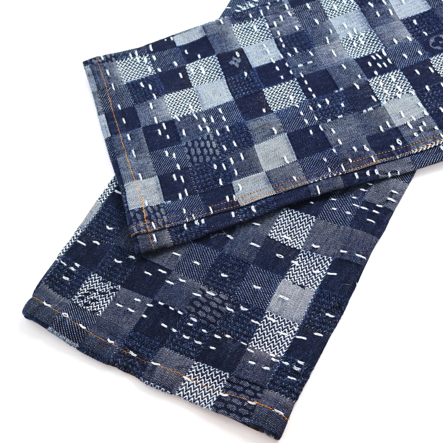 LOUIS VUITTON  路易威登 LV Nigo 联名款 棋盘格牛仔裤 裤子 长裤 蓝色  B0 1AILSF