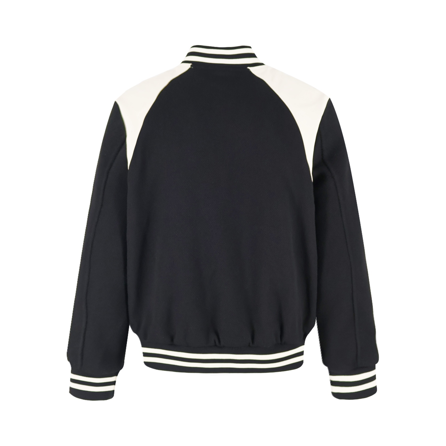 CELINE 赛琳 拼皮条纹单排扣棒球服 夹克 外套 长袖 黑色 D0 2V39V896C-38NO