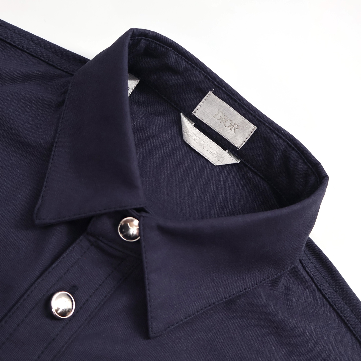 DIOR 迪奥 Lewis Hamilton 合作系列 口袋刺绣字母logo牛仔衬衫 外套 长袖 蓝色 A5 513D587A3003-C585