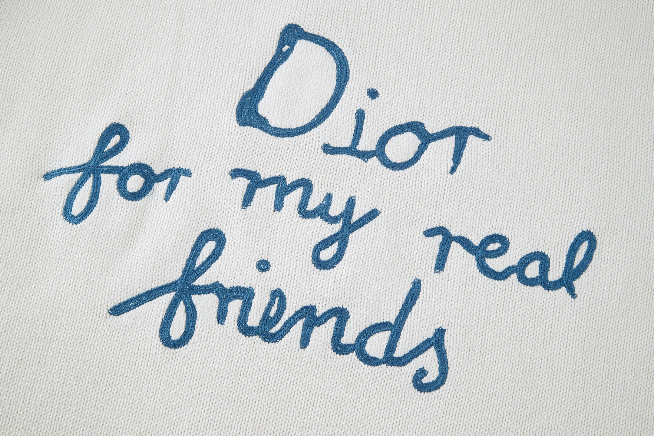 DIOR 迪奥 AND HYLTON NEL Logo字母刺绣针织衫 毛衣 秋冬 长袖 白色 黑色 B0 583M618A3003-C085