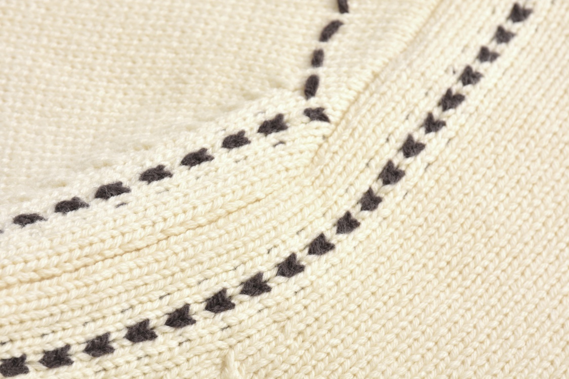 LOUIS VUITTON 路易威登 Tyler SS24 Logo 字母嵌花V领开衫 针织衫 毛衣 外套 B0 1AFPXW