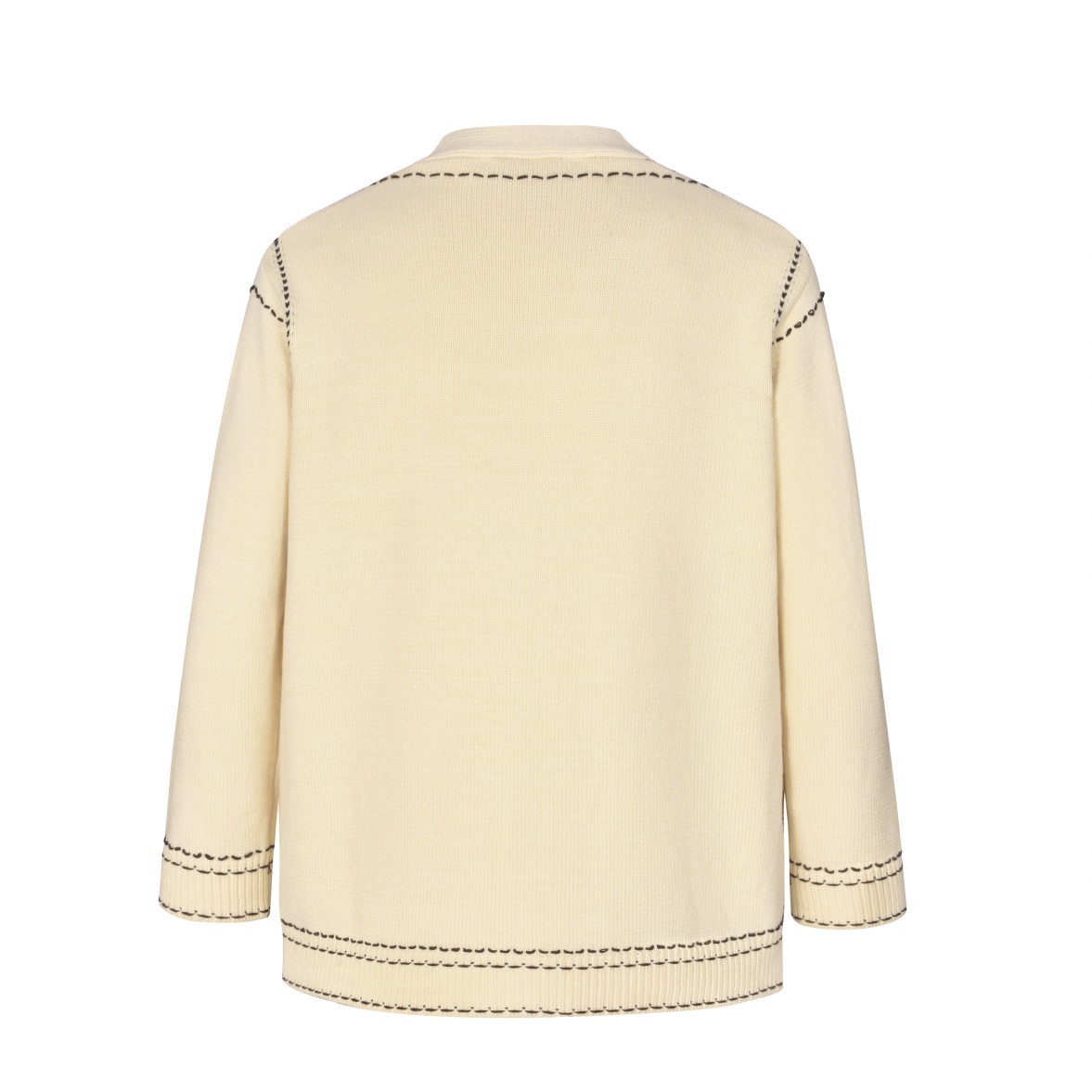 LOUIS VUITTON 路易威登 Tyler SS24 Logo 字母嵌花V领开衫 针织衫 毛衣 外套 B0 1AFPXW