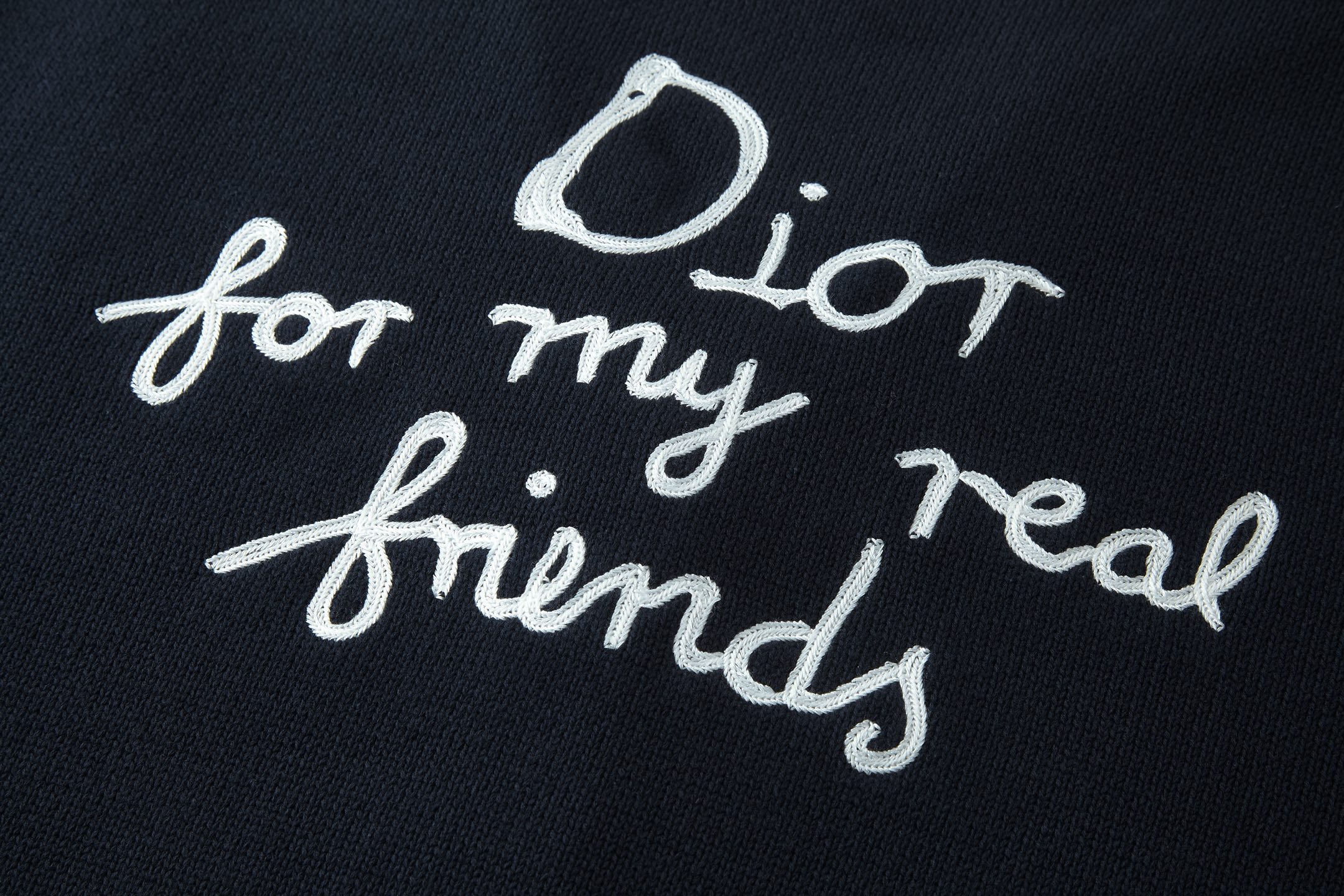 DIOR 迪奥 字母logo刺绣V领针织衫 开衫 毛衣 秋冬 长袖 黑色 B0 583M219A3003-C570