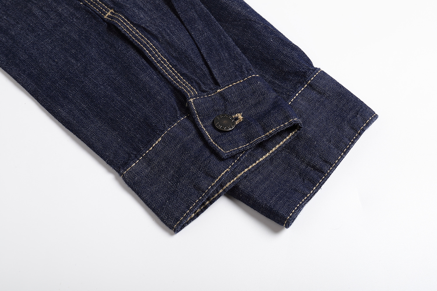 PRADA 普拉达 纯色三角徽标牛仔外套 牛仔衬衫 夹克 长袖 深蓝色 B0 GEB254-14J2-F0008-S-OOO