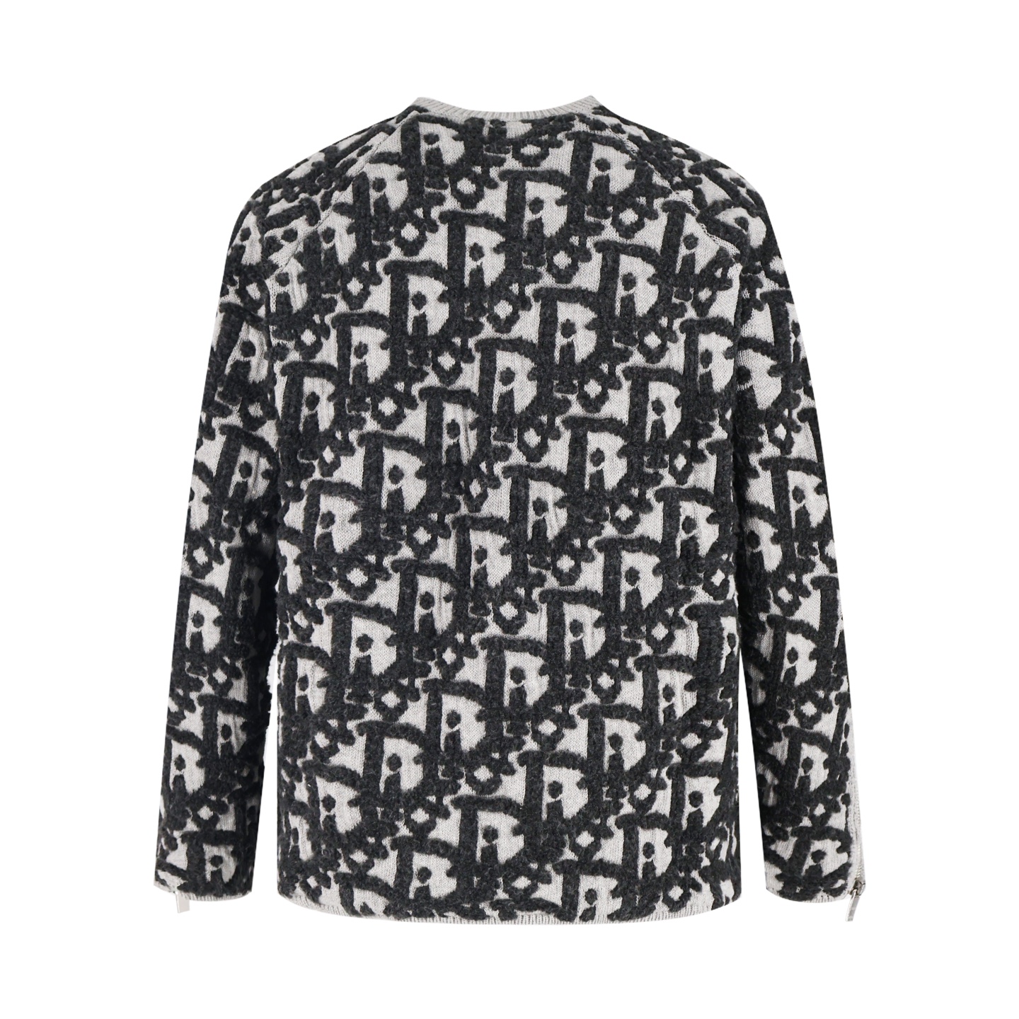 DIOR 迪奥 羊毛毛巾绣字母logo圆领毛衣 秋冬 外套 长袖 灰色 C0 493M635AT847-C888