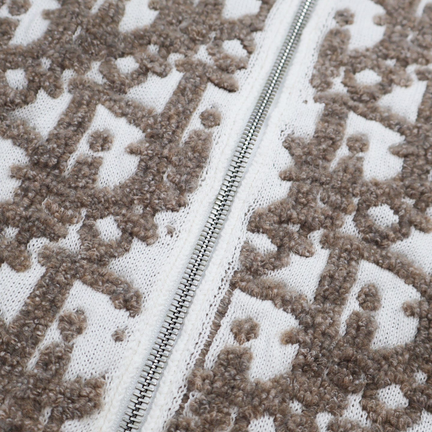 DIOR 迪奥 羊毛毛巾绣字母logo拉链圆领毛衣 开衫 秋冬 外套 长袖 C0 593M211A3007-C081