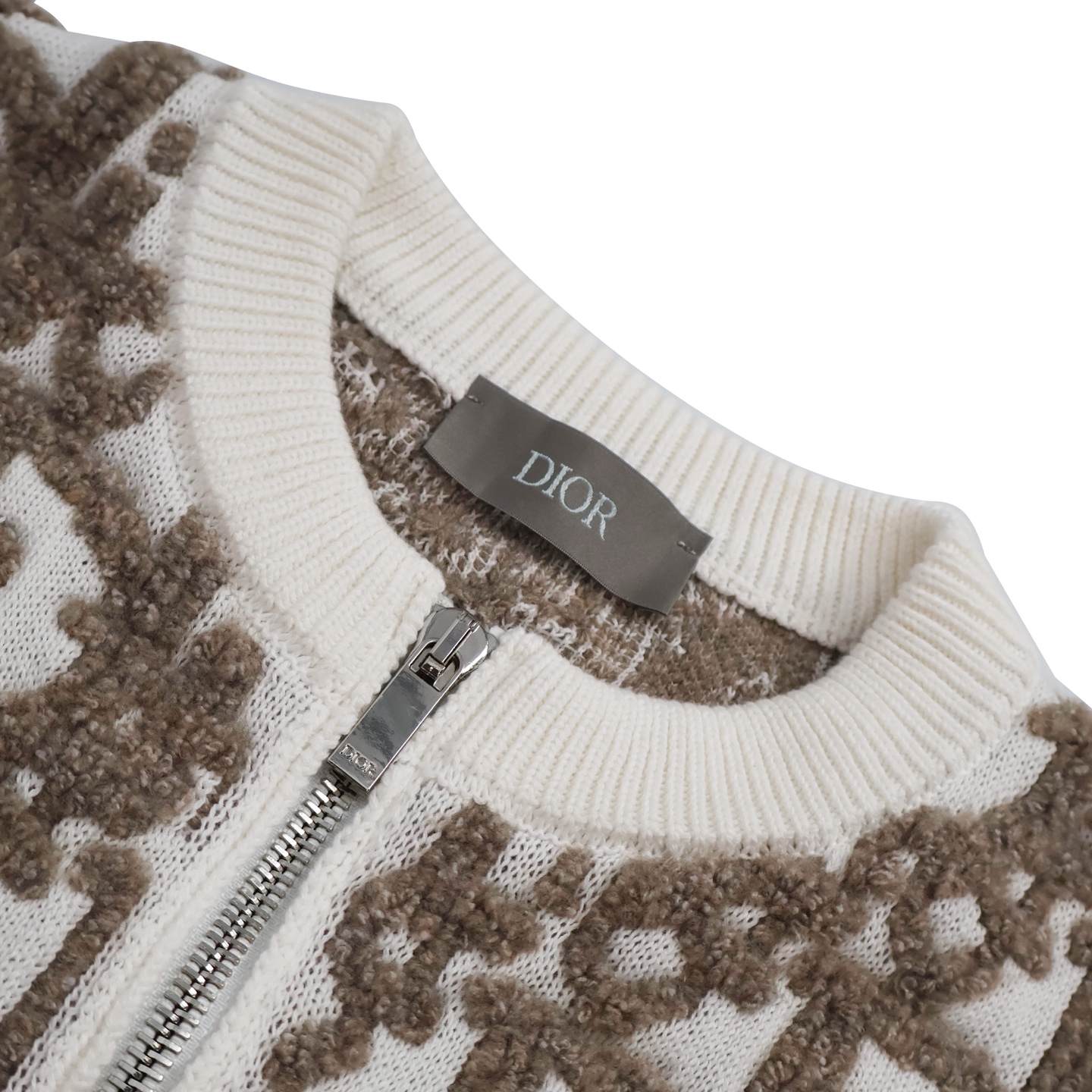 DIOR 迪奥 羊毛毛巾绣字母logo拉链圆领毛衣 开衫 秋冬 外套 长袖 C0 593M211A3007-C081