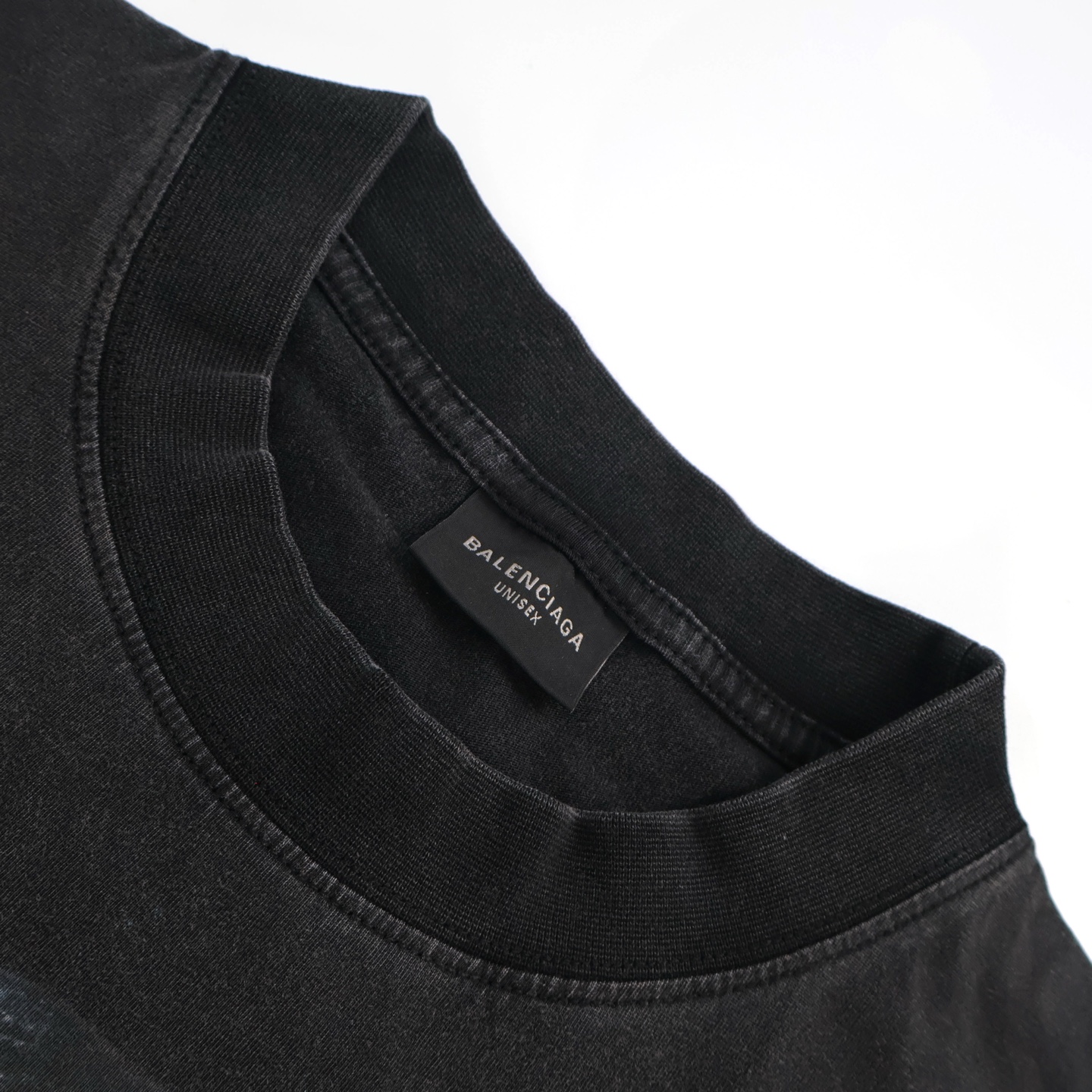 Balenciaga 巴黎世家 布兰妮人像印花短袖 T恤 圆领 短款 夏季 黑灰色 A2 850345TTVJ61041