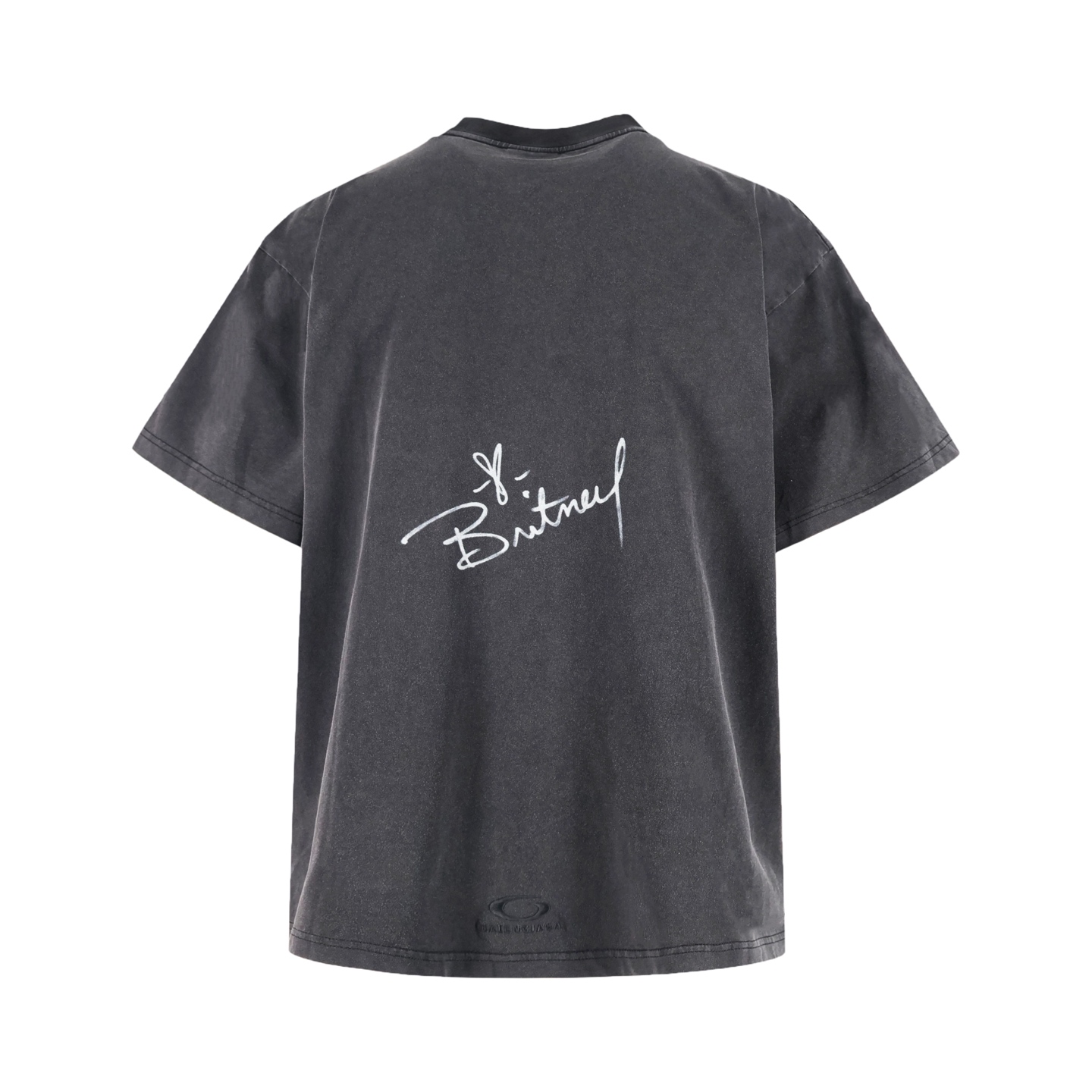 Balenciaga 巴黎世家 布兰妮人像印花短袖 T恤 圆领 短款 夏季 黑灰色 A2 850345TTVJ61041