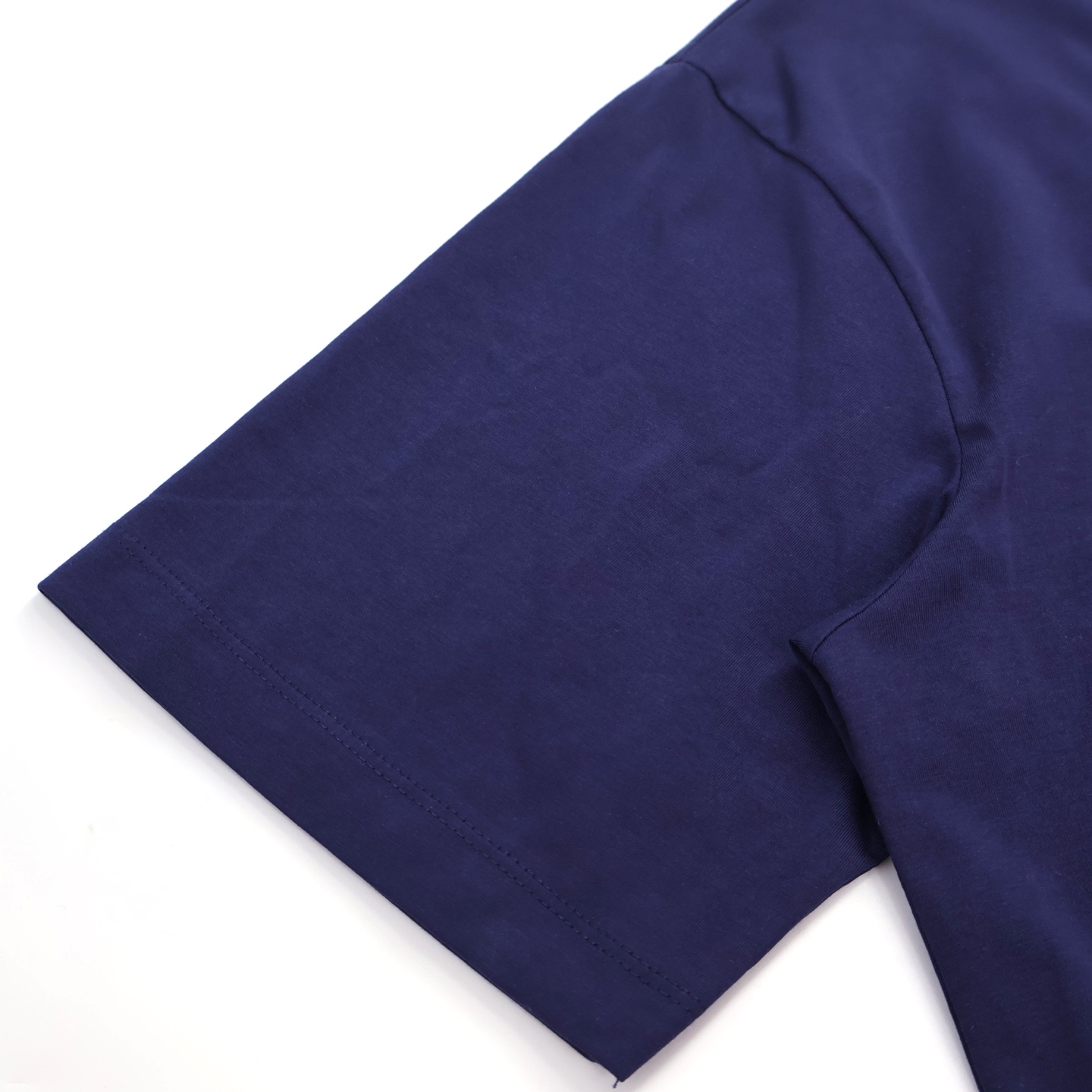 PRADA 普拉达 纯色后领徽标圆领 休闲夏季 短袖 T恤 蓝色 灰色 A2