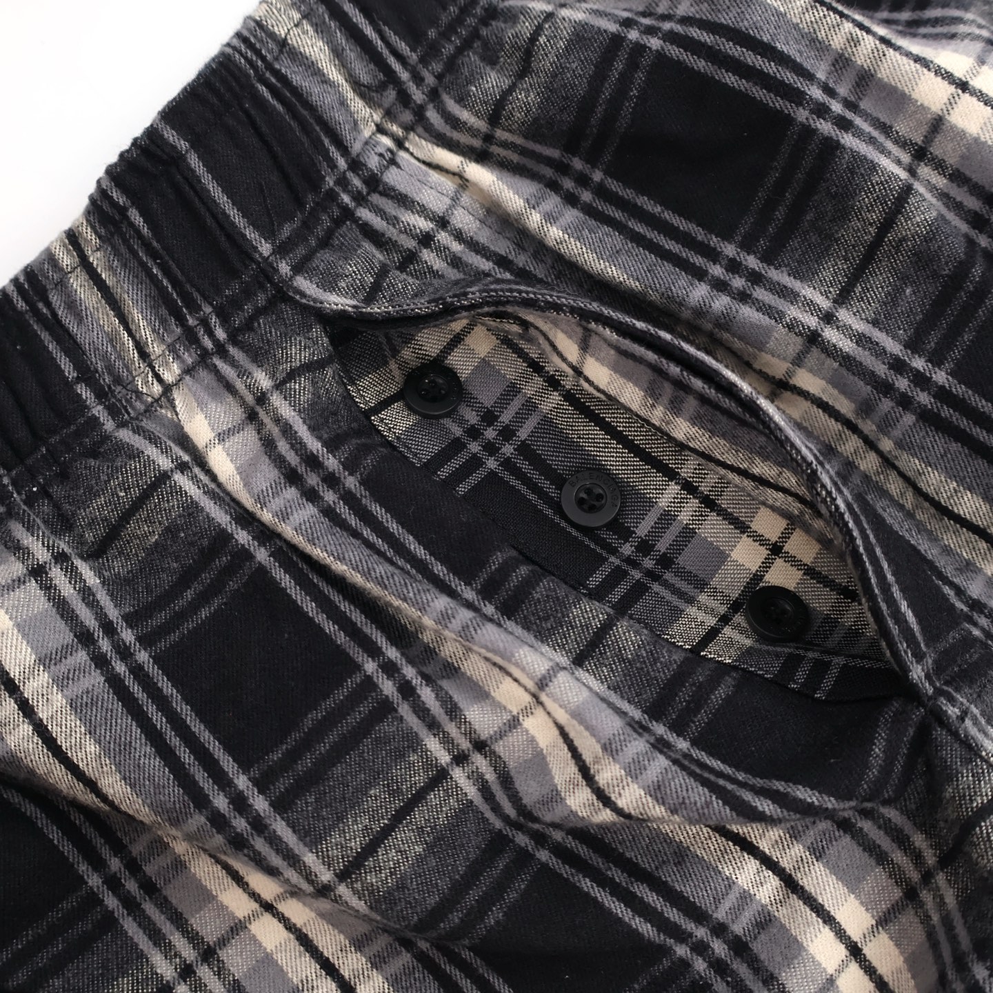 Balenciaga 巴黎世家 前后格子拼接松紧腰运动裤 长裤 裤子 休闲裤 黑色 B0 831379TRM191269