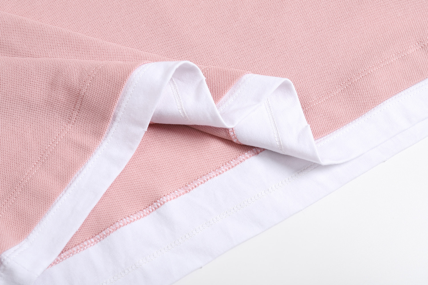 PRADA 普拉达 平纹针织假两件Polo衫  短袖 T恤 蓝色 粉色 A5 39586-1736-SOOO