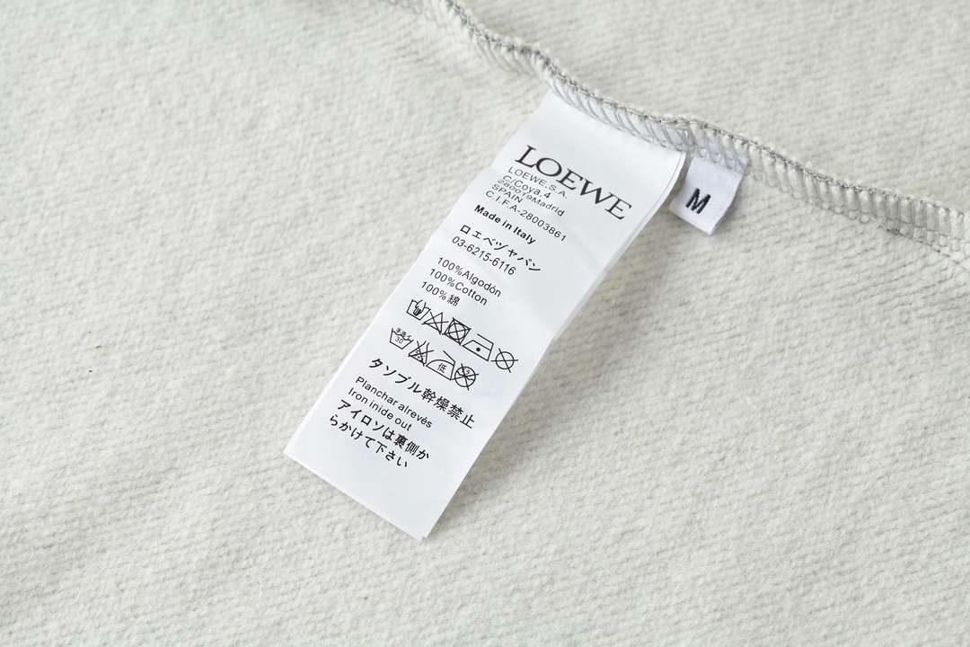LOEWE 罗意威 刺绣logo徽标polo领卫衣 长袖 灰色 黑色 B0 H526Y24X30-1440