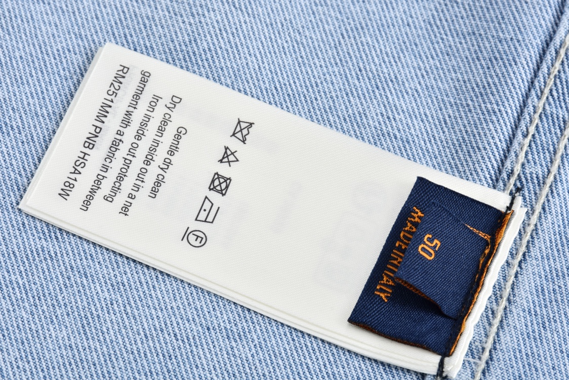 LOUIS VUITTON 路易威登 磨破字母logo牛仔外套 牛仔衣 上衣 夹克 外套 蓝色 C0 1AGING