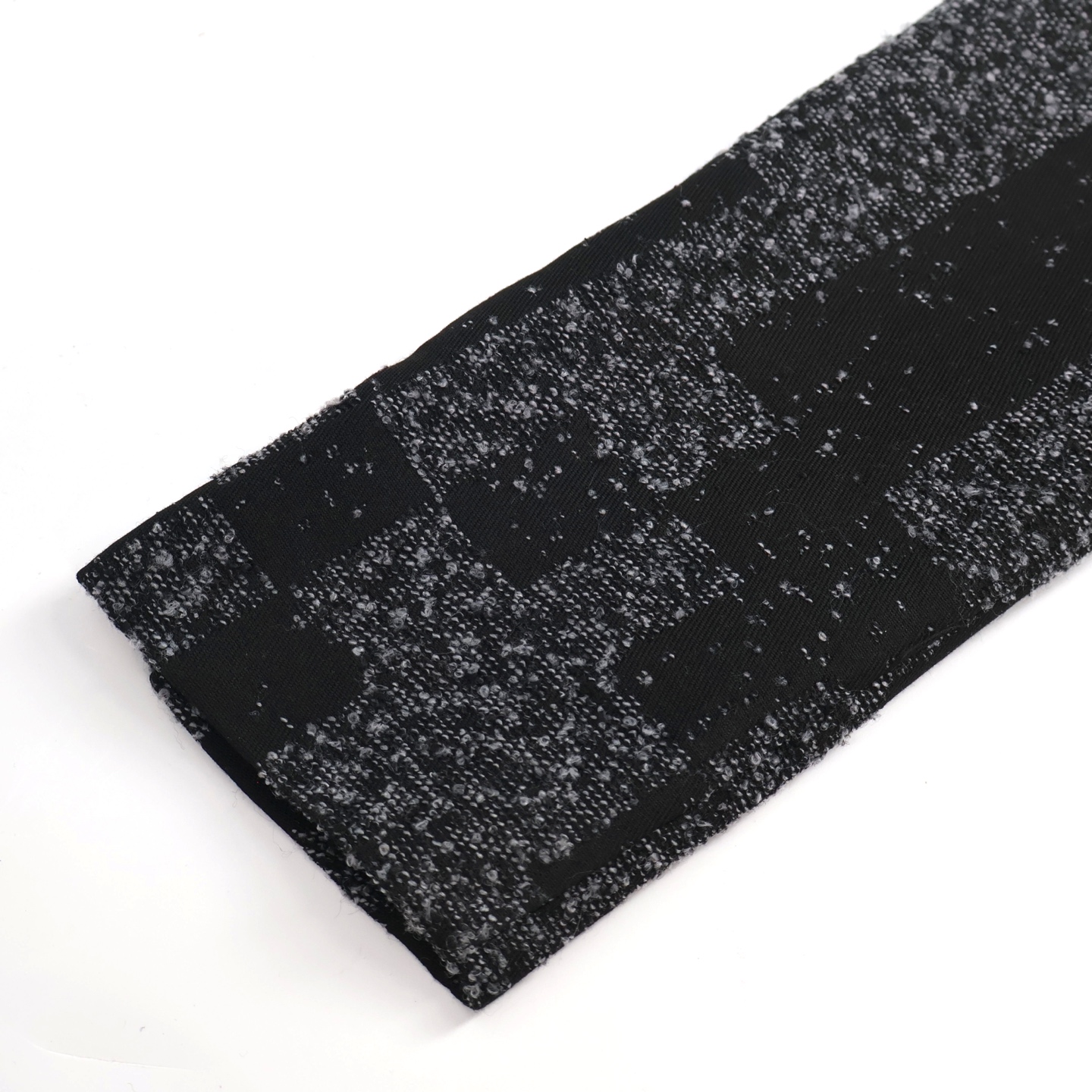 LOUIS VUITTON 路易威登 马赛克格子圆领单排扣夹克 长袖 外套 黑色 C0 1AHBQX