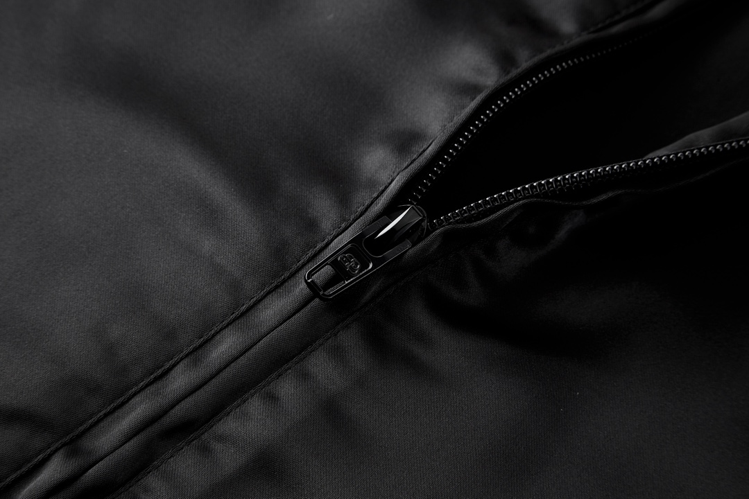 Balenciaga 巴黎世家 拼色醋酸拉链立领外套 夹克 长袖 冲锋衣 黑色 B0 