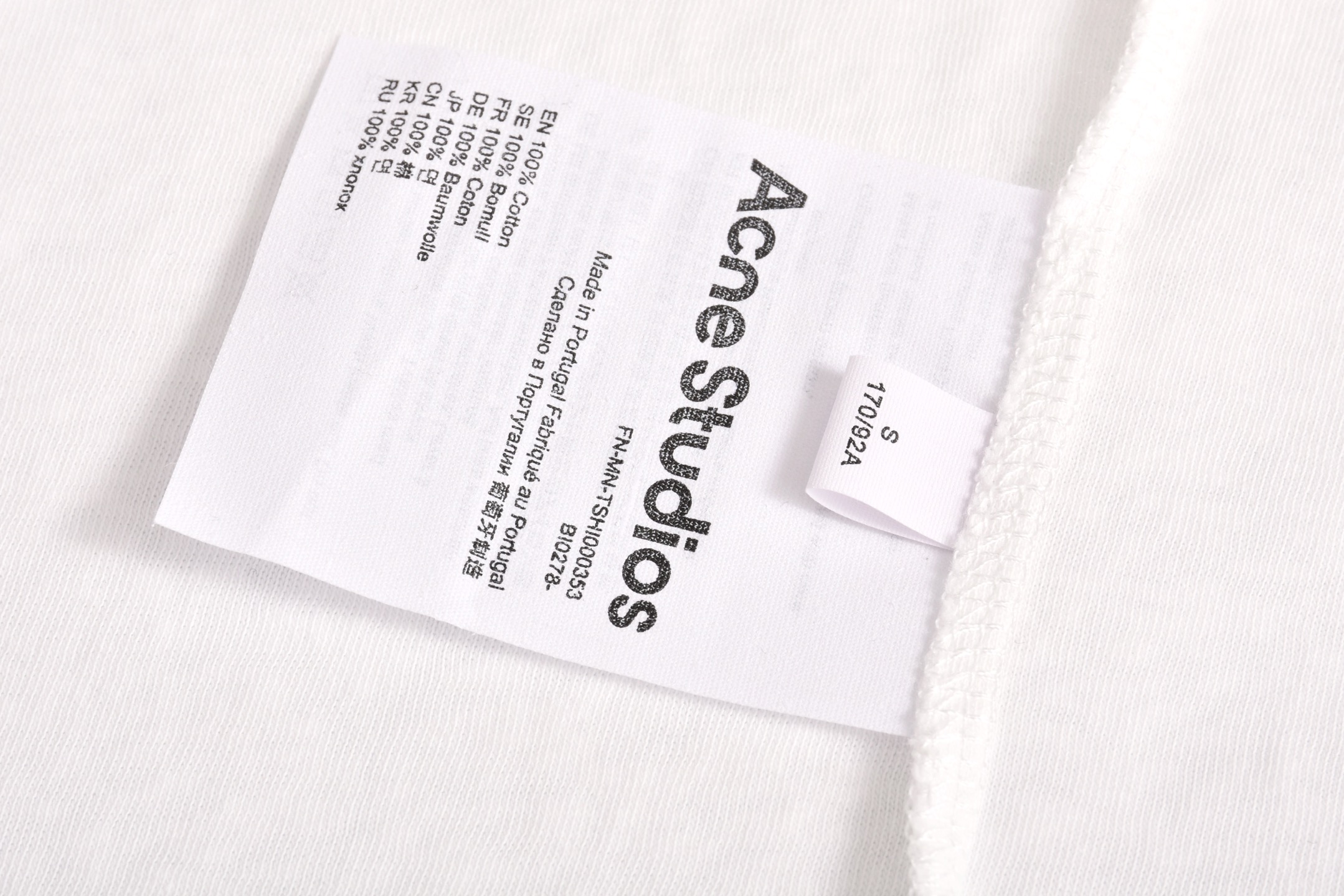 ]Acne Studios 1996 新春限定烫钻字母logo印花做旧T恤 打底衫 长袖 脏白色 A5 CL0343-DC6
