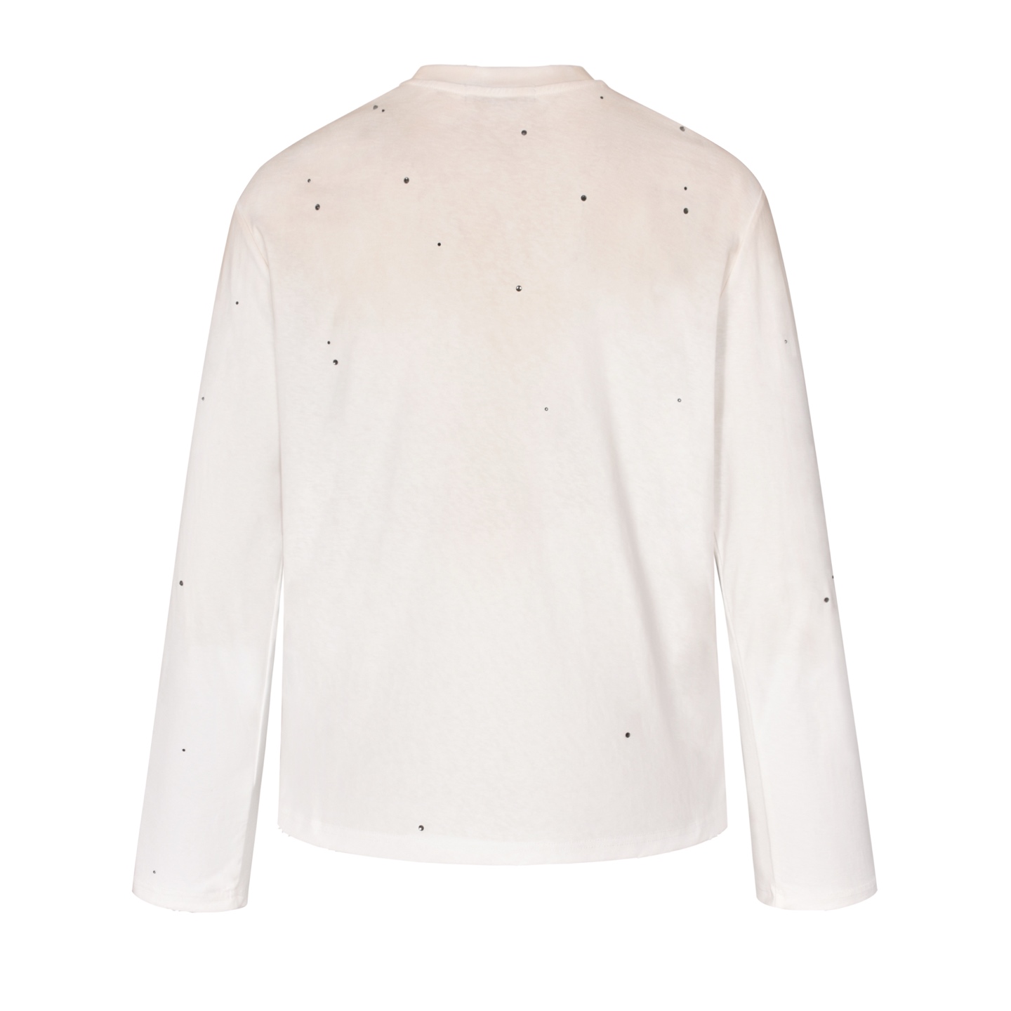 ]Acne Studios 1996 新春限定烫钻字母logo印花做旧T恤 打底衫 长袖 脏白色 A5 CL0343-DC6