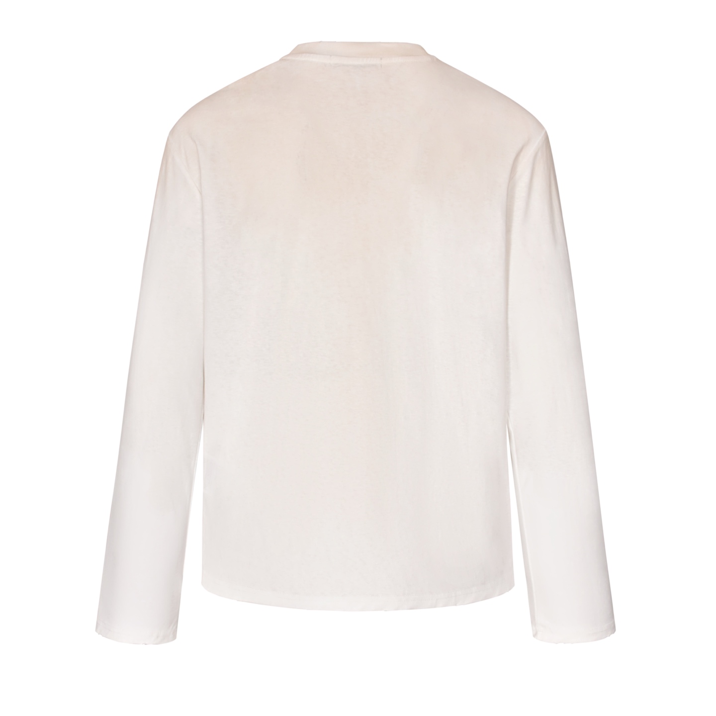 Acne Studios 1996系列字母logo印花做旧T恤 打底衫 长袖 脏白色 A5 CL0197-DC6