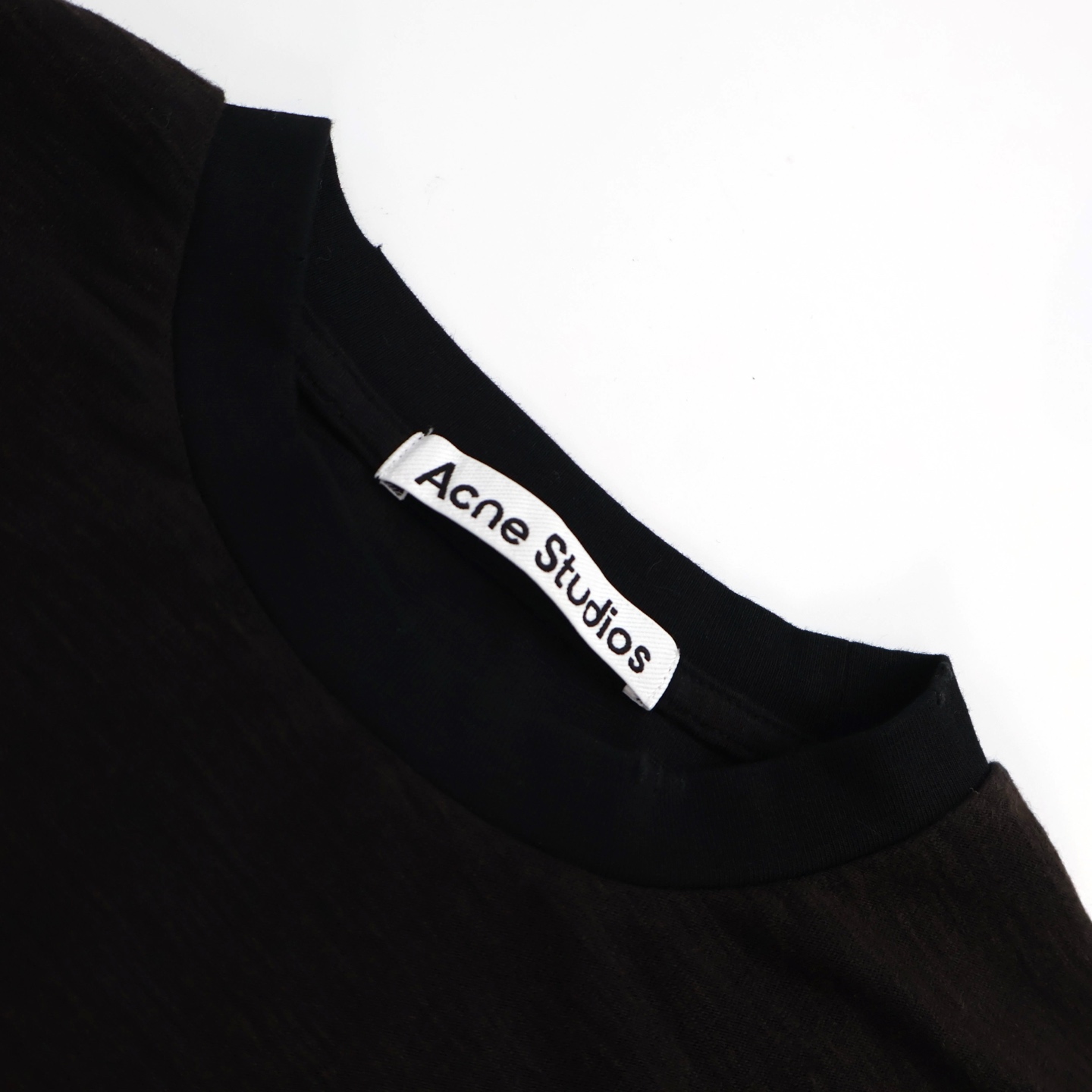 Acne Studios 1996系列字母logo印花做旧T恤 打底衫 长袖 黑色 A5 CL0197-BM0