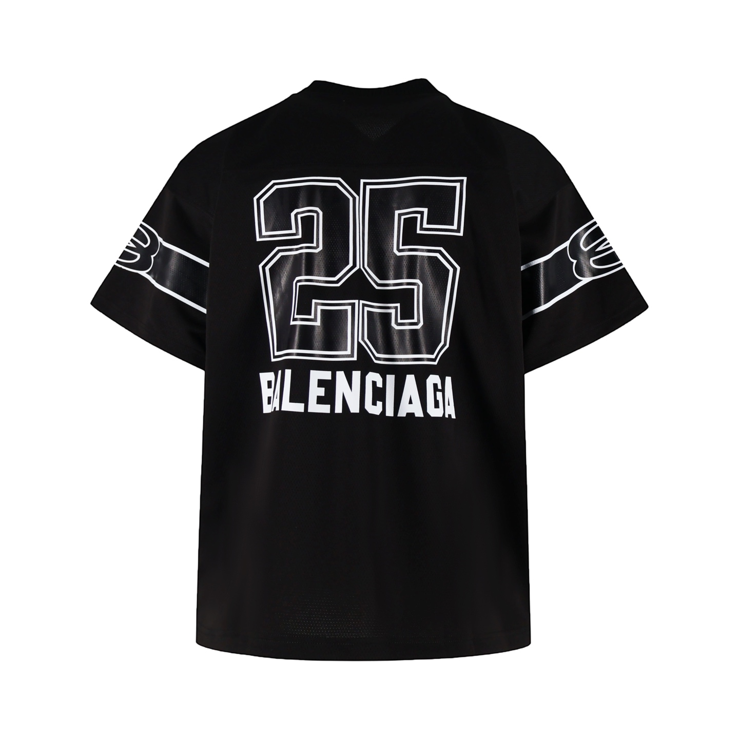 Balenciaga 巴黎世家 大8数字字母logo印花V领球衣 短袖 T恤  夏季 红色 黑色 A5 835906TSS166400