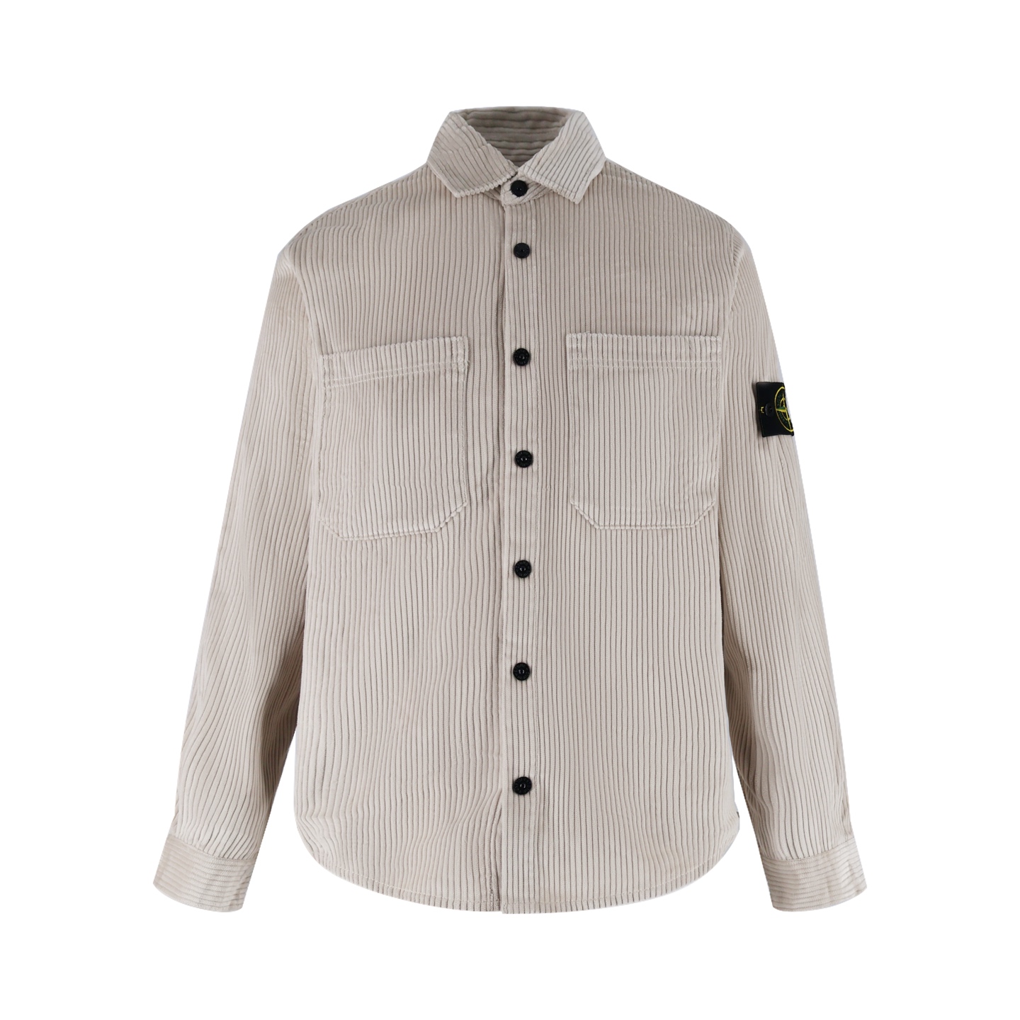 STONE ISLAND 石头岛 纯色袖标灯芯绒衬衫 长袖 外套 石膏色 B0 791511311-V0097