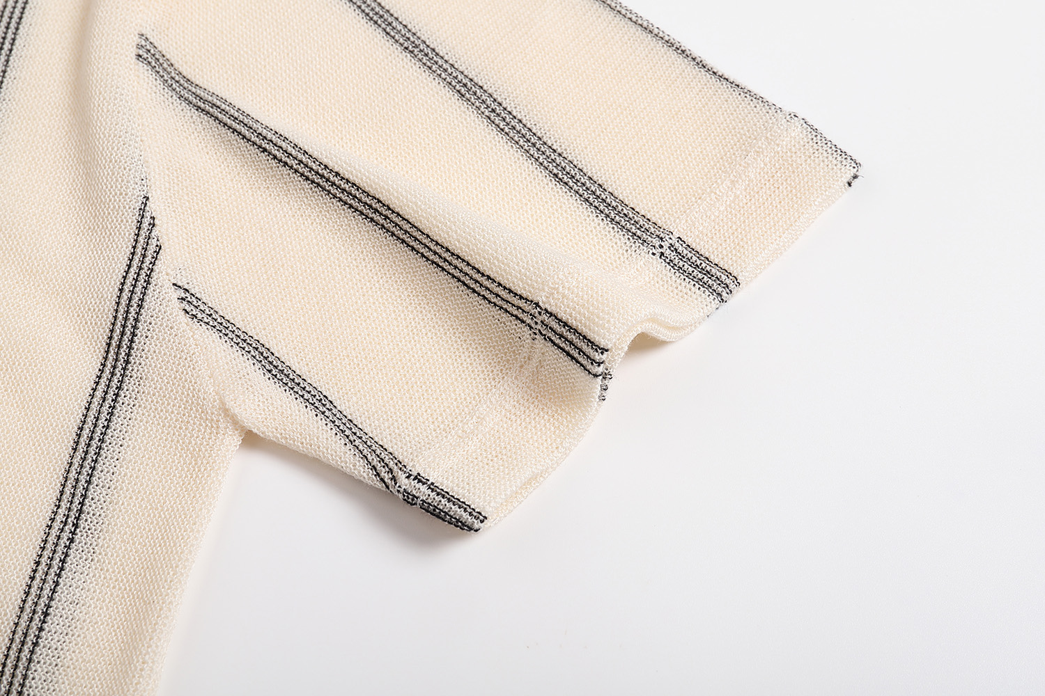 DIOR 迪奥 刺绣字母logo亚麻竖条纹针织短袖 T恤 夏季 B0 593J612A3019-C185