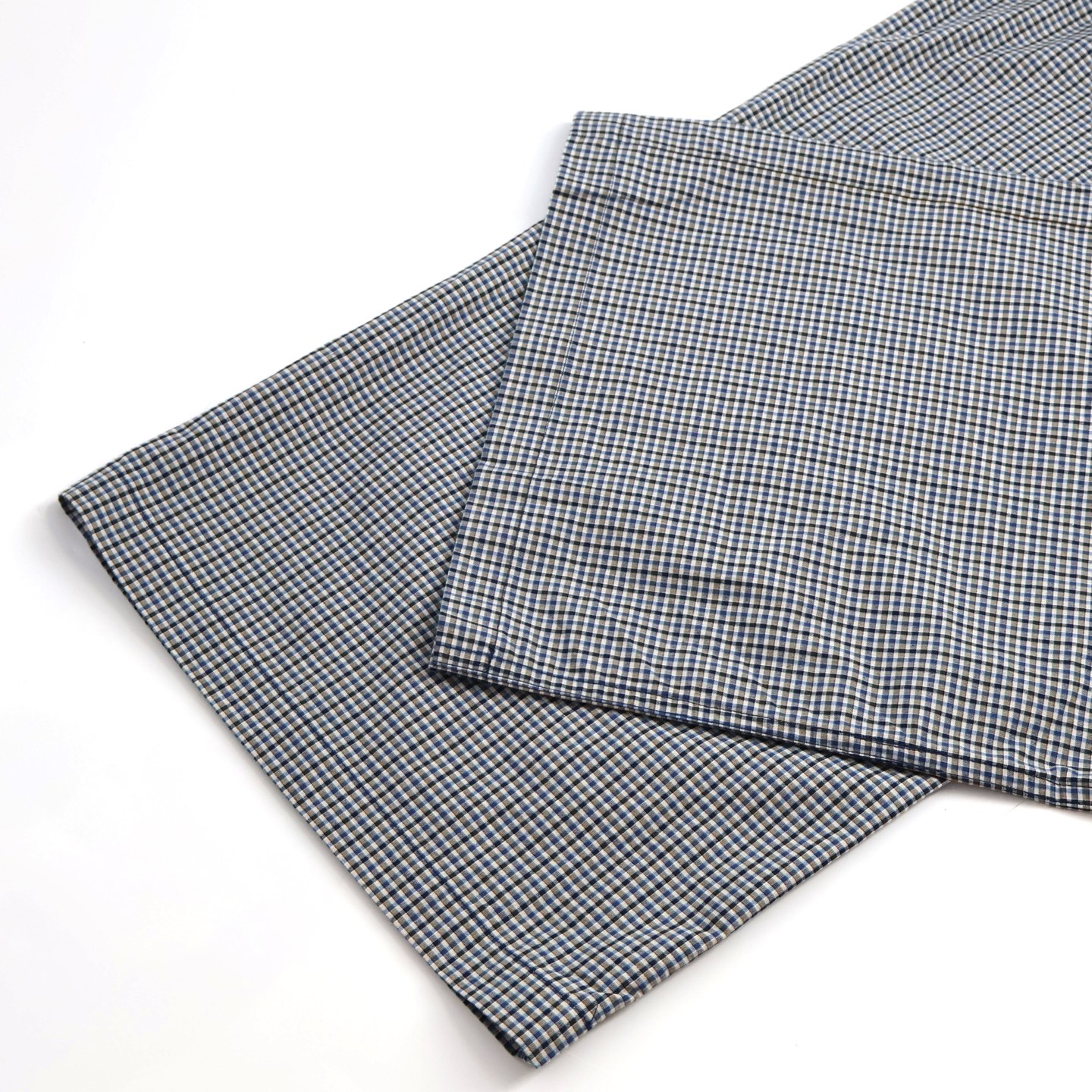 Balenciaga 巴黎世家 棉麻格纹松紧腰运动裤 长裤 裤子 休闲裤 蓝色 B0 838857TSM119095