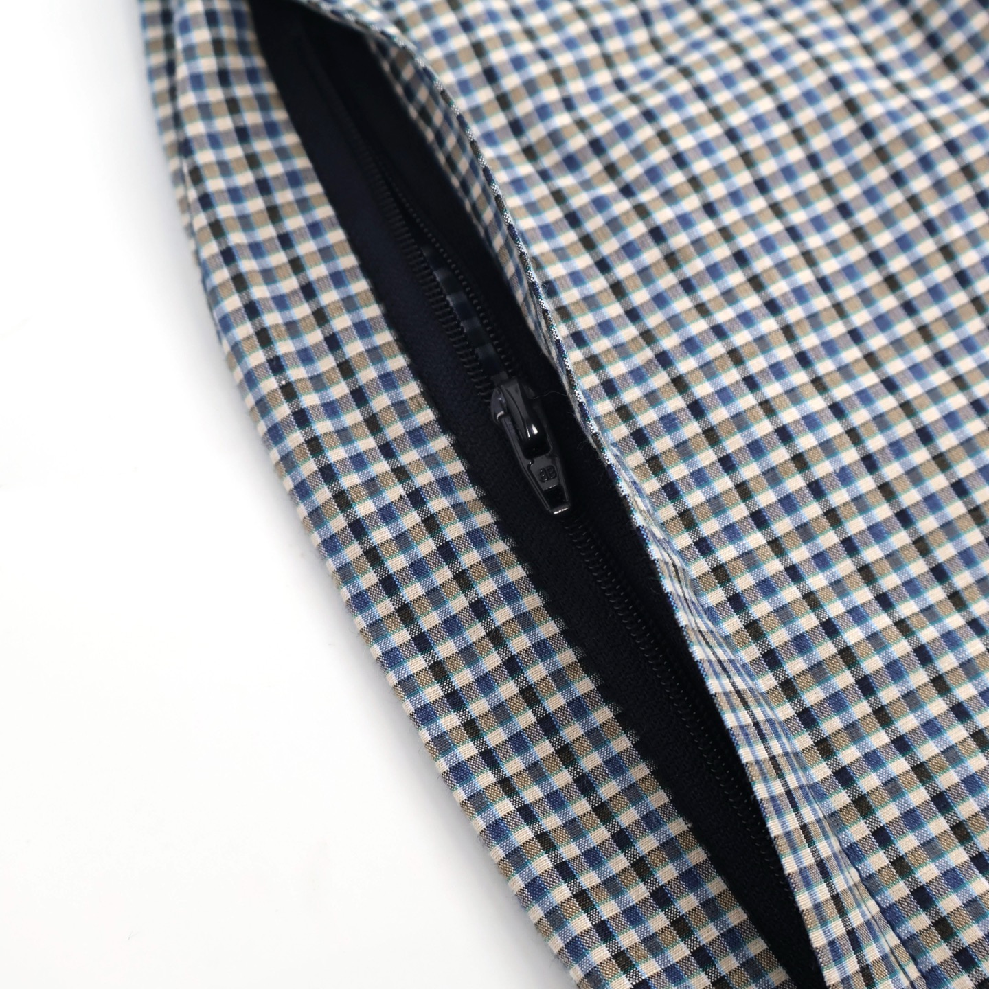 Balenciaga 巴黎世家 棉麻格纹松紧腰运动裤 长裤 裤子 休闲裤 蓝色 B0 838857TSM119095