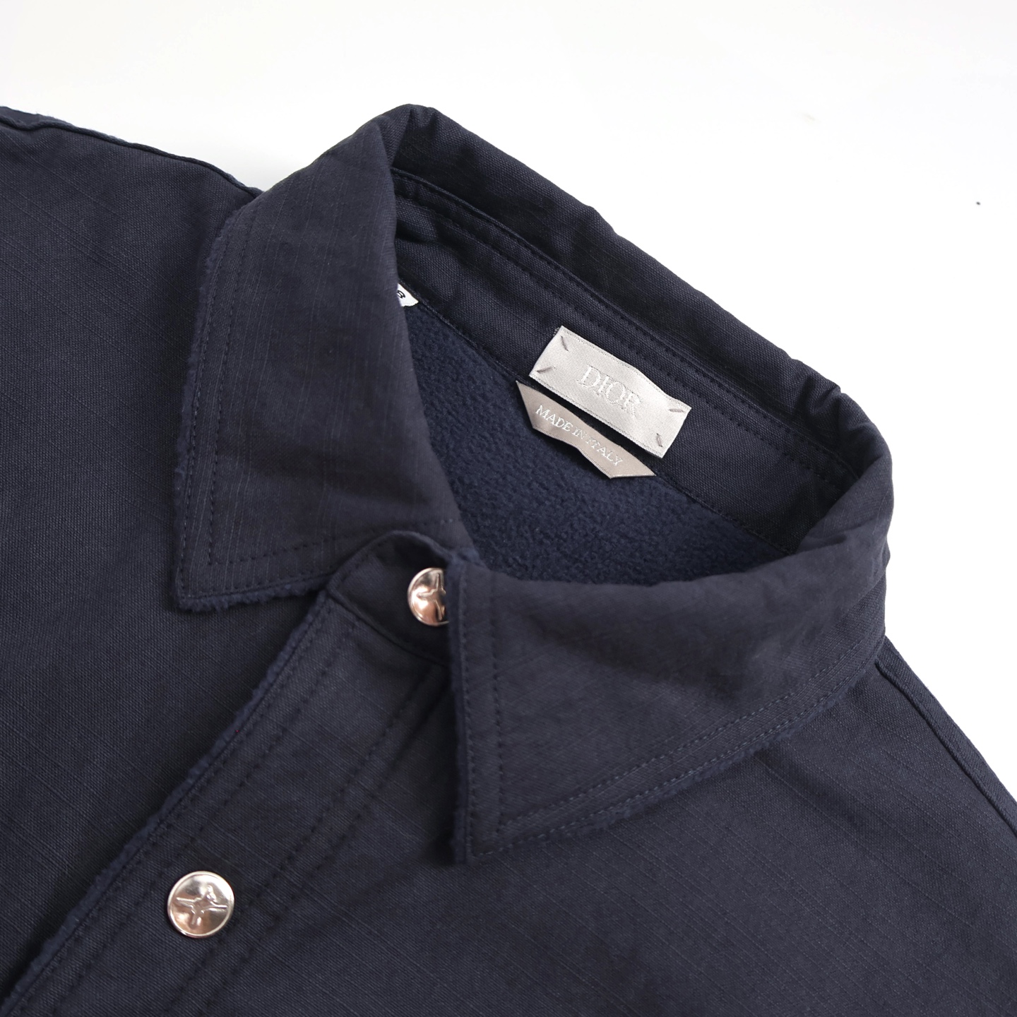 DIOR 迪奥 刺绣字母logo内里抓绒衬衫 外套 长袖 蓝色 B0 513D583AY558-C982