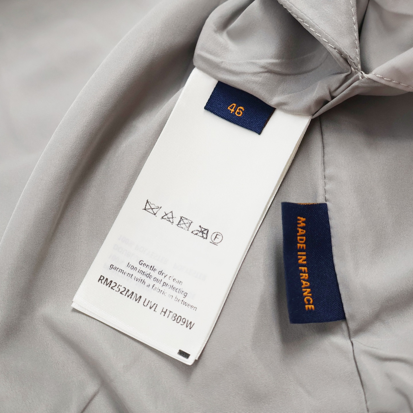 LOUIS VUITTON 路易威登 拼色拉链立领夹克 长袖 外套 灰色 C0 1AHV37