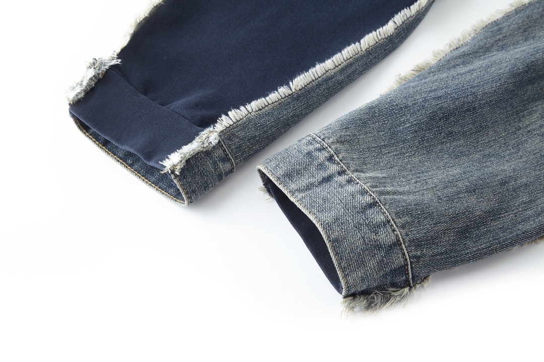 Balenciaga 巴黎世家 前后拼接连帽牛仔外套 夹克 长袖 蓝色 B5 738737TNW654036