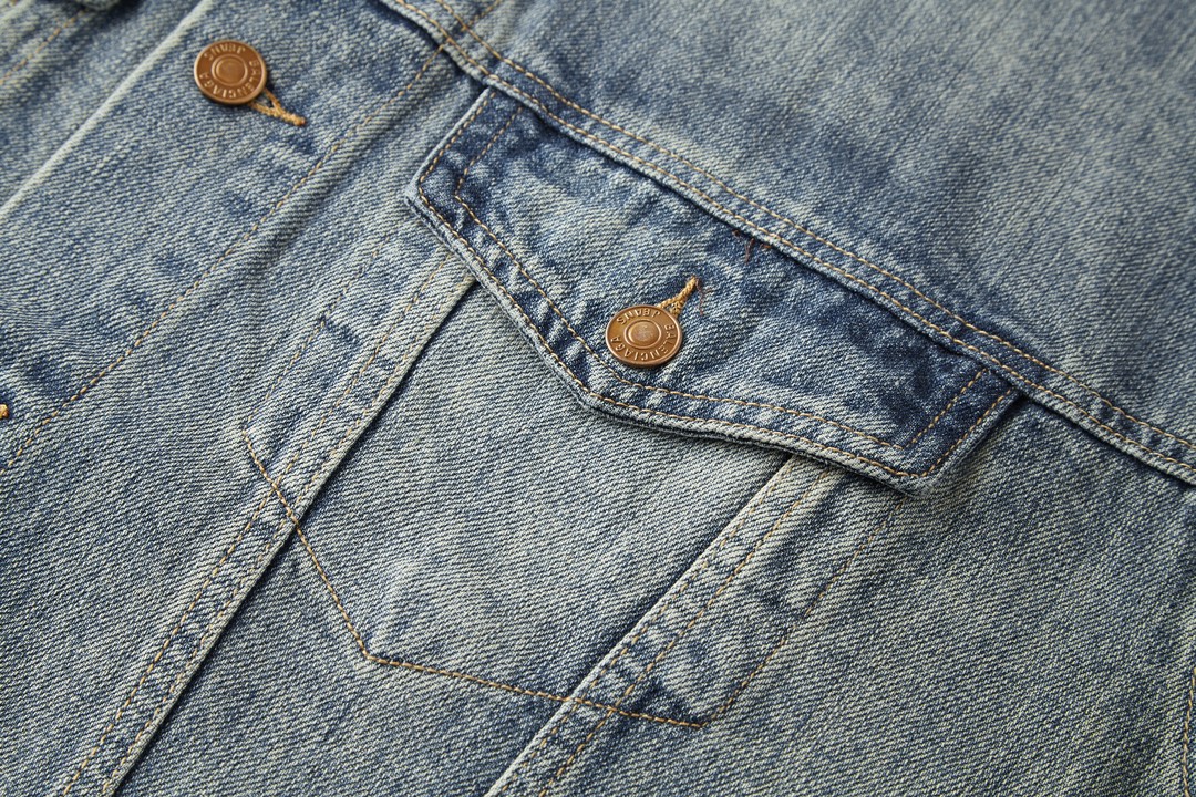 Balenciaga 巴黎世家 前后拼接连帽牛仔外套 夹克 长袖 蓝色 B5 738737TNW654036