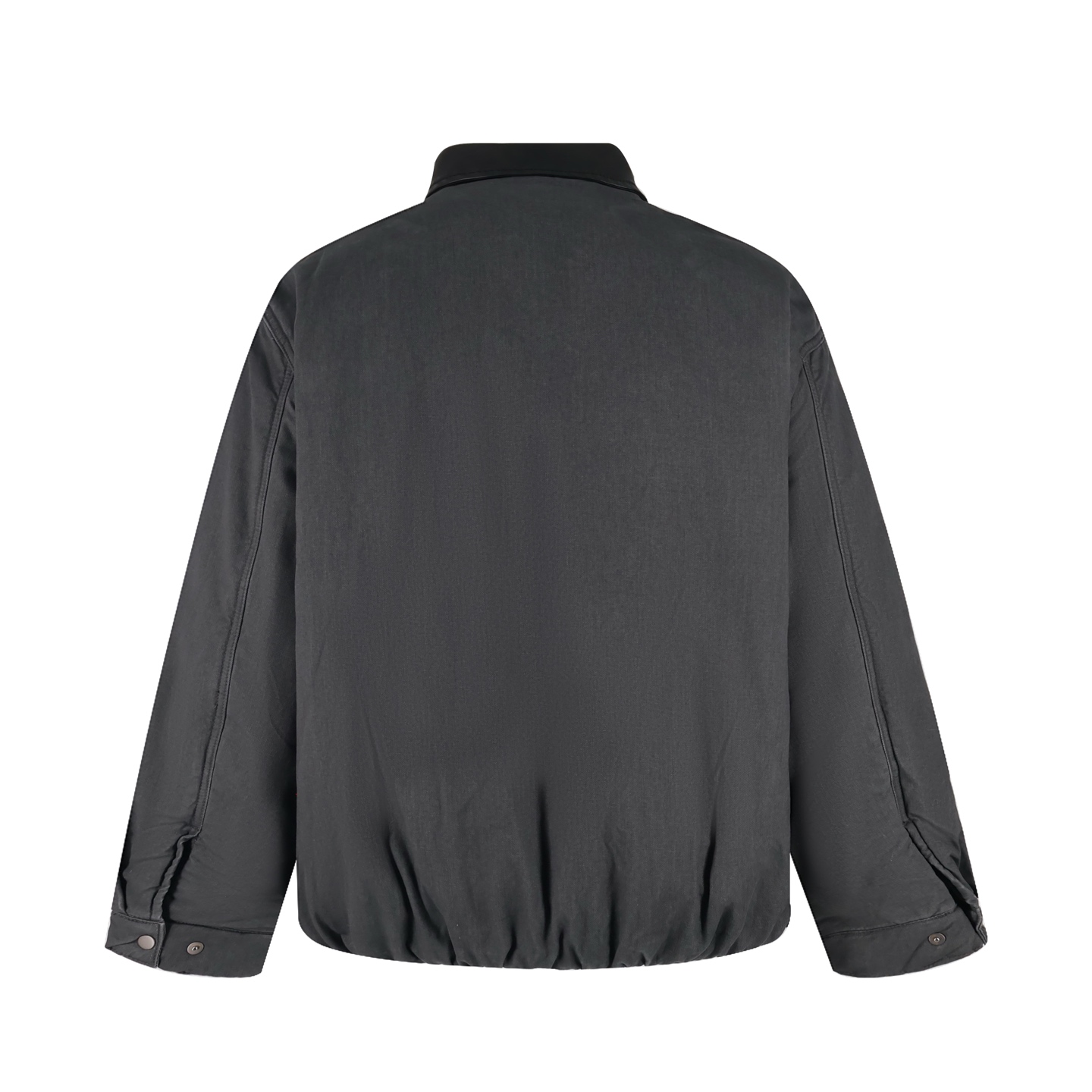 Acne Studios 水洗巴恩风皮领徽标拉链棉服 夹克 外套 长袖 灰色 C0 A90638-AA2