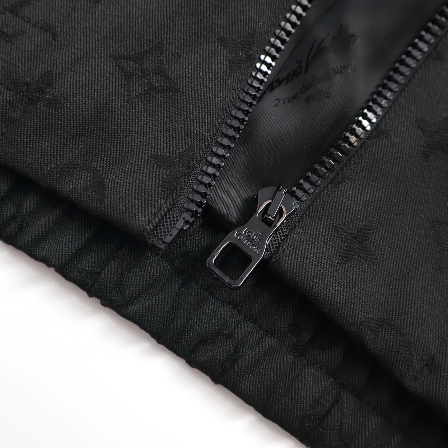 LOUIS VUITTON 路易威登 老花翻领拉链夹克 长袖 外套 黑色 C0 1AFVVA