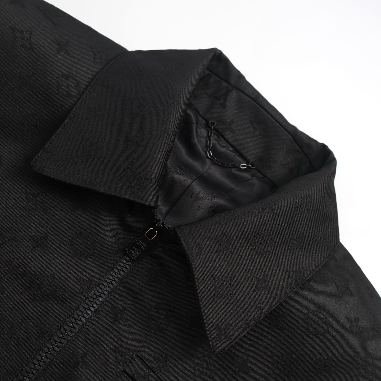 LOUIS VUITTON 路易威登 老花翻领拉链夹克 长袖 外套 黑色 C0 1AFVVA