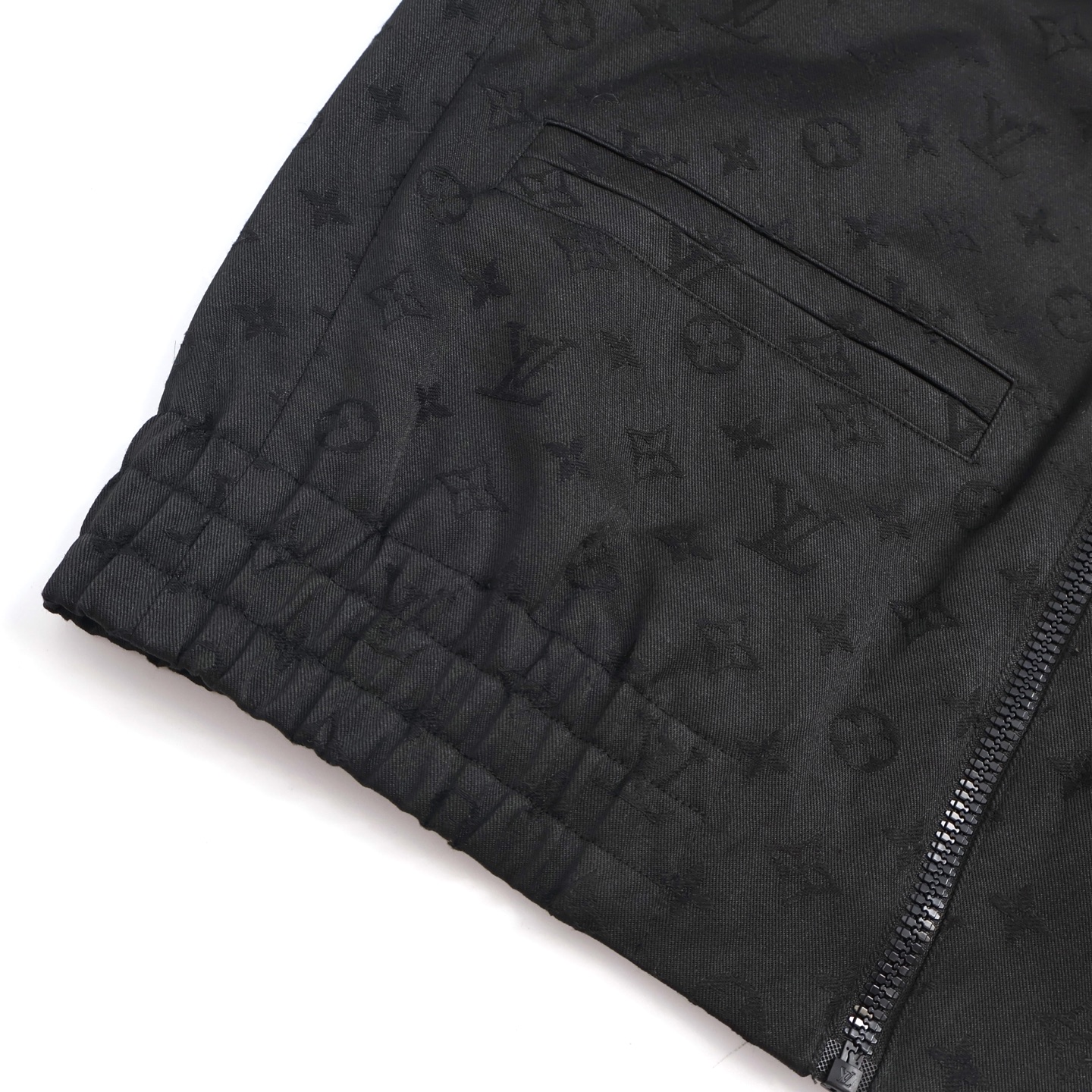 LOUIS VUITTON 路易威登 老花翻领拉链夹克 长袖 外套 黑色 C0 1AFVVA