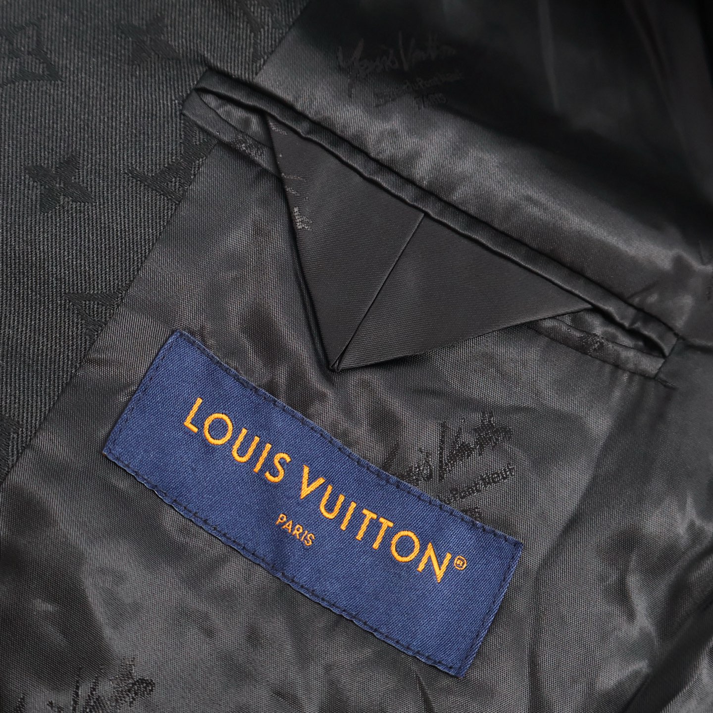 LOUIS VUITTON 路易威登 老花翻领拉链夹克 长袖 外套 黑色 C0 1AFVVA