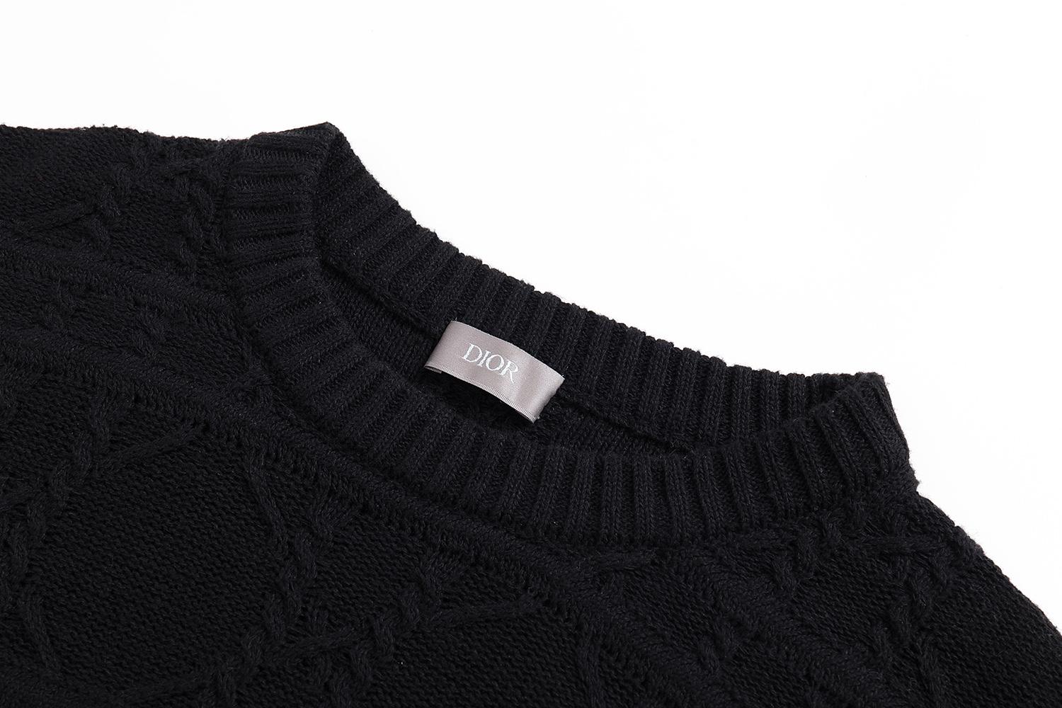 DIOR 迪奥 纯色菱格纹羊绒针织衫 毛衣 秋冬 长袖 米色 黑色 灰色 513M627AT73-8C120