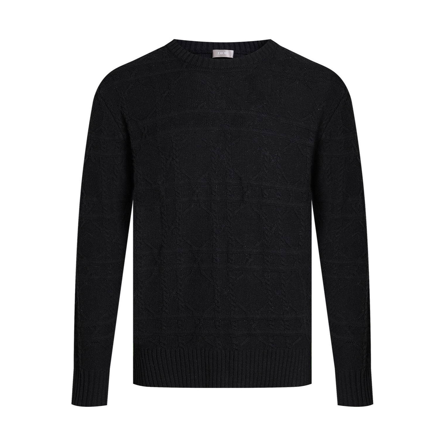 DIOR 迪奥 纯色菱格纹羊绒针织衫 毛衣 秋冬 长袖 米色 黑色 灰色 513M627AT73-8C120