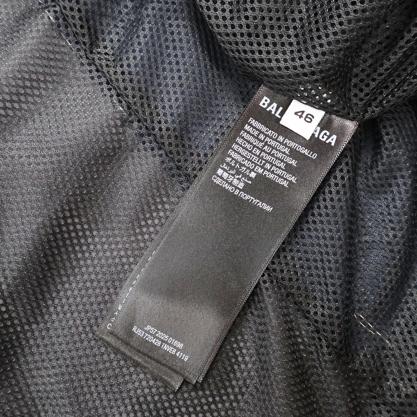 Balenciaga 巴黎世家 撞色拼接双头拉链立领外套 夹克 长袖 白色 黑色 C0 831363TRO319000