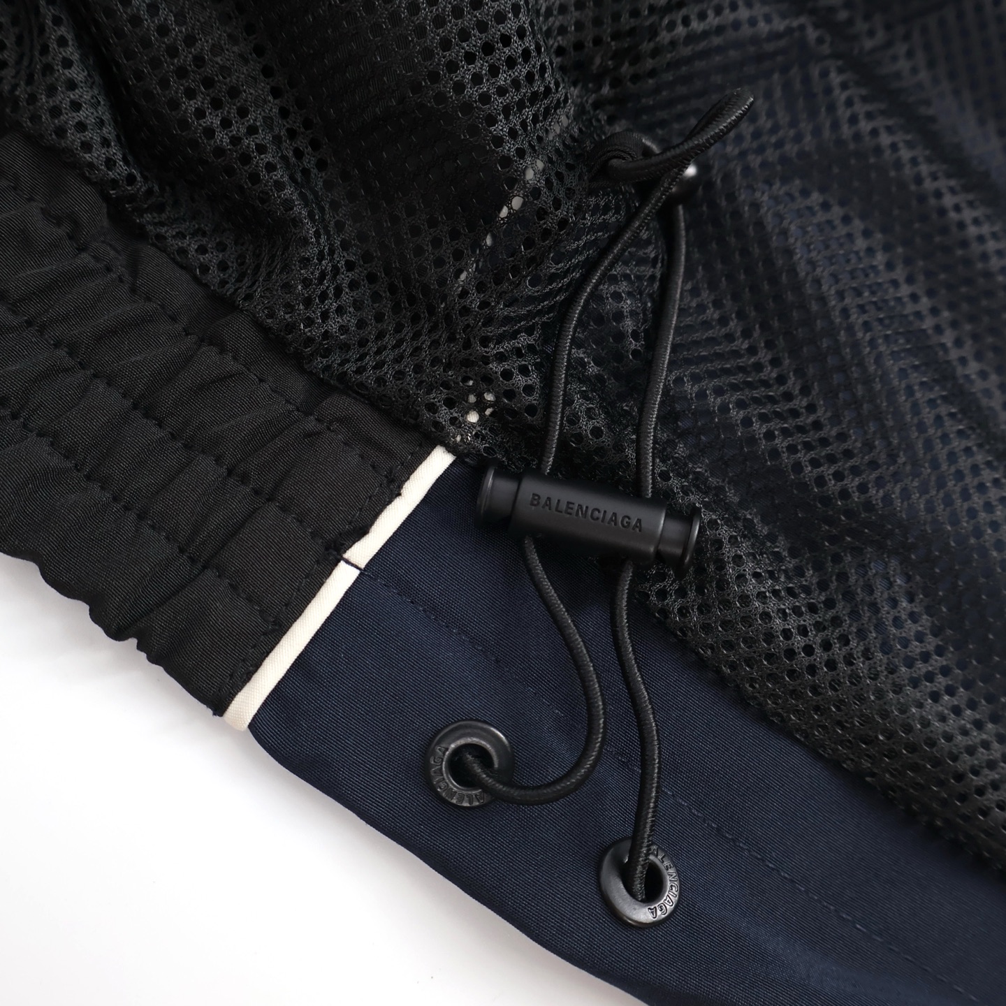 Balenciaga 巴黎世家 撞色拼接双头拉链立领外套 夹克 长袖 白色 黑色 C0 831363TRO319000