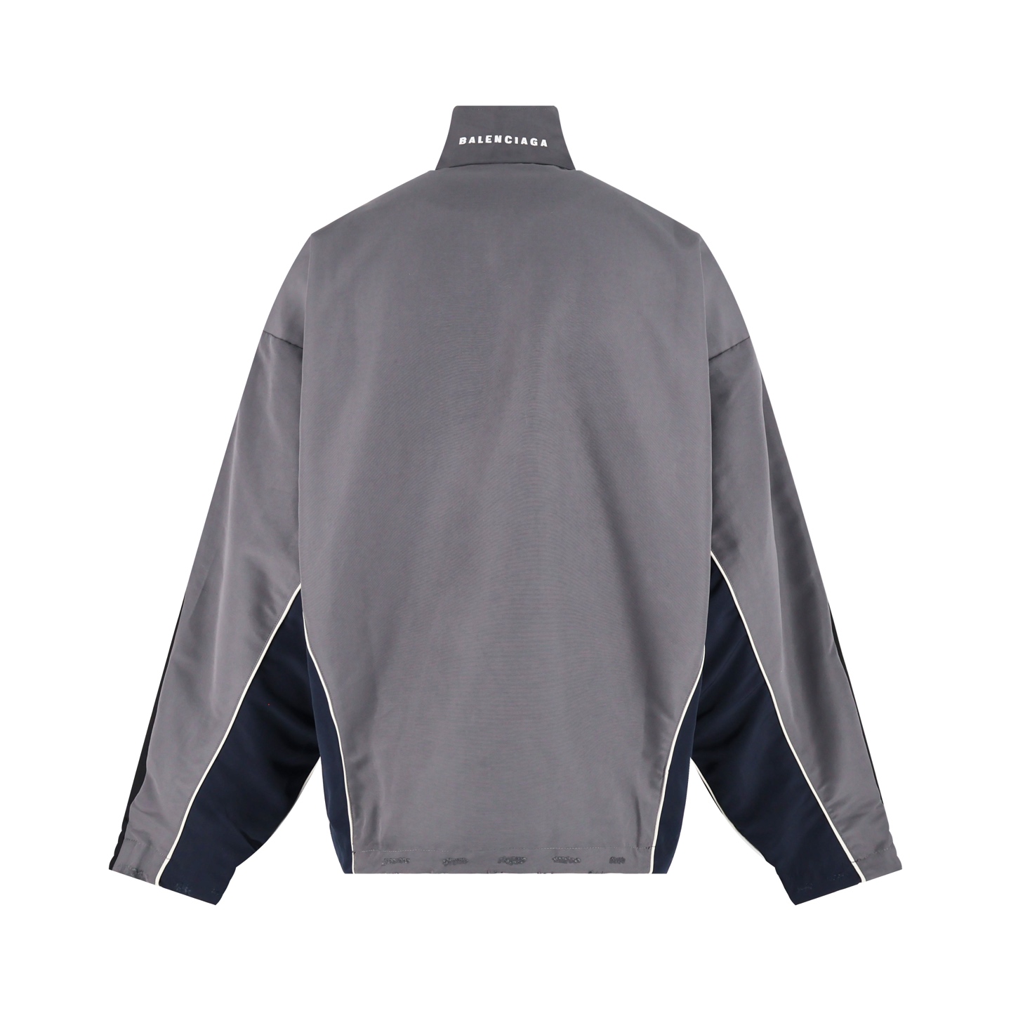 Balenciaga 巴黎世家 撞色拼接双头拉链立领外套 夹克 长袖 白色 黑色 C0 831363TRO319000