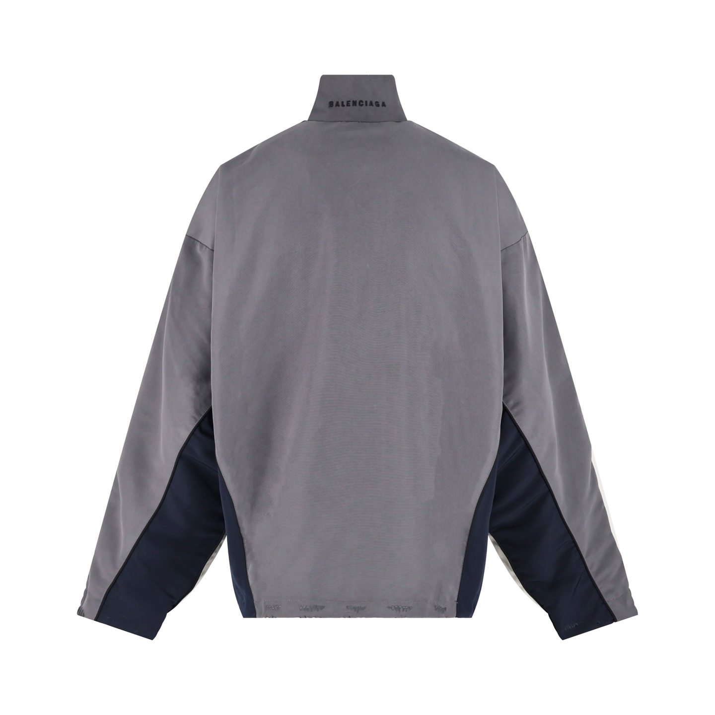 Balenciaga 巴黎世家 撞色拼接双头拉链立领外套 夹克 长袖 白色 黑色 C0 831363TRO319000