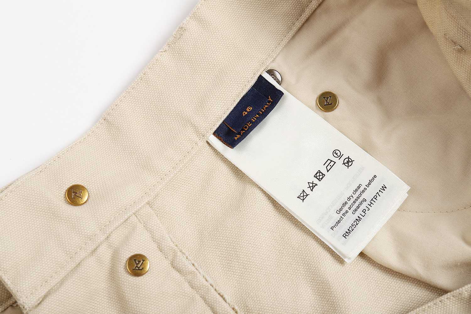 LOUIS VUITTON  路易威登 LV 直筒伐木牛仔裤 裤子 长裤 卡其色 B0 