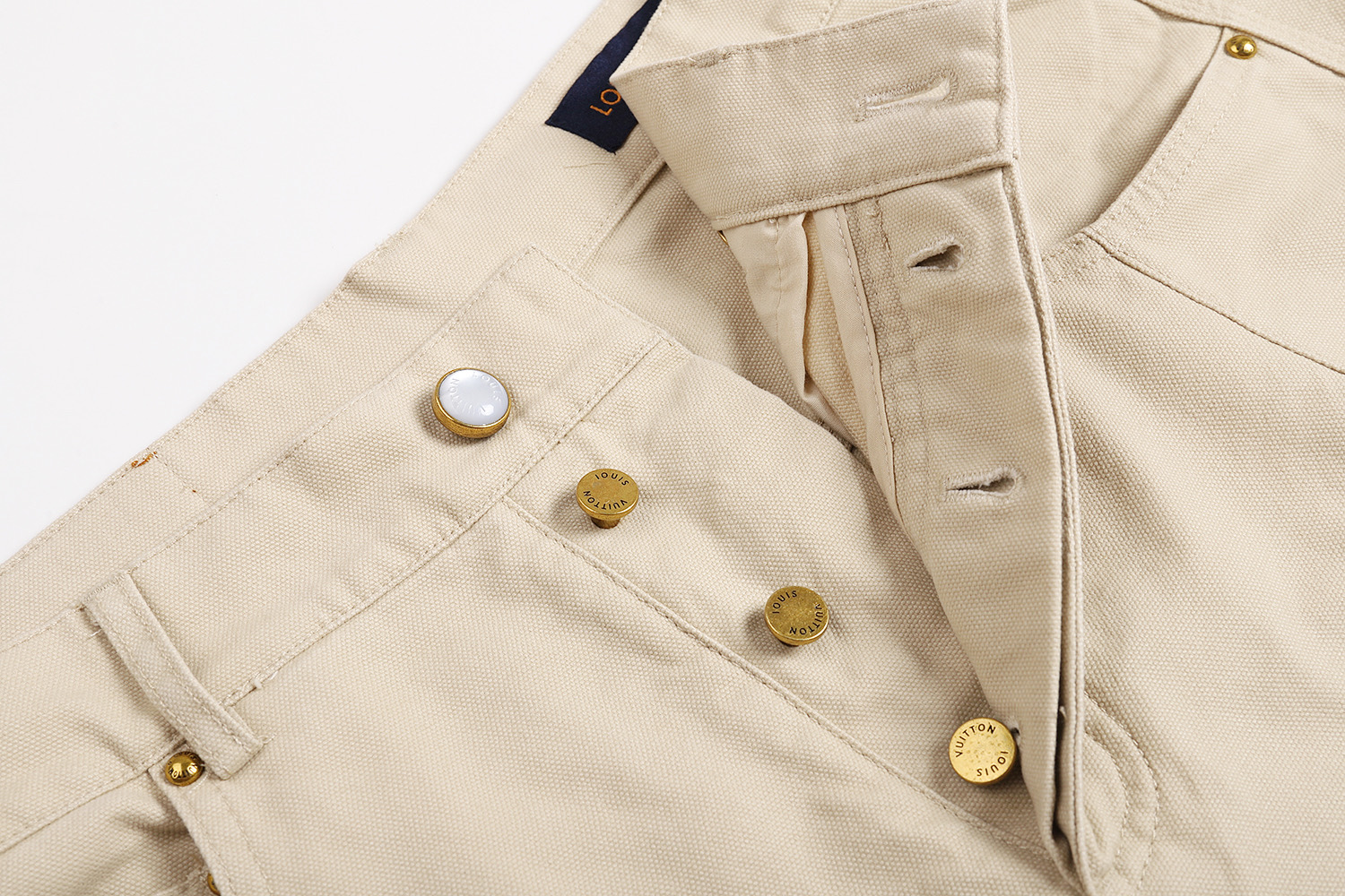 LOUIS VUITTON  路易威登 LV 直筒伐木牛仔裤 裤子 长裤 卡其色 B0 