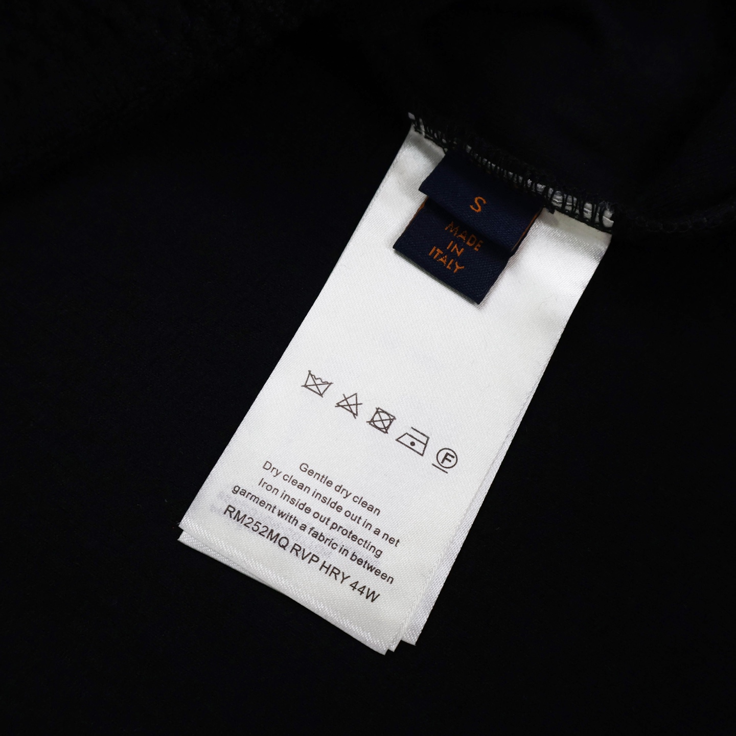 LOUIS VUITTON 路易威登 LV 毛巾棉棋盘格 T恤 短袖 黑色 A5 1AFRBJ