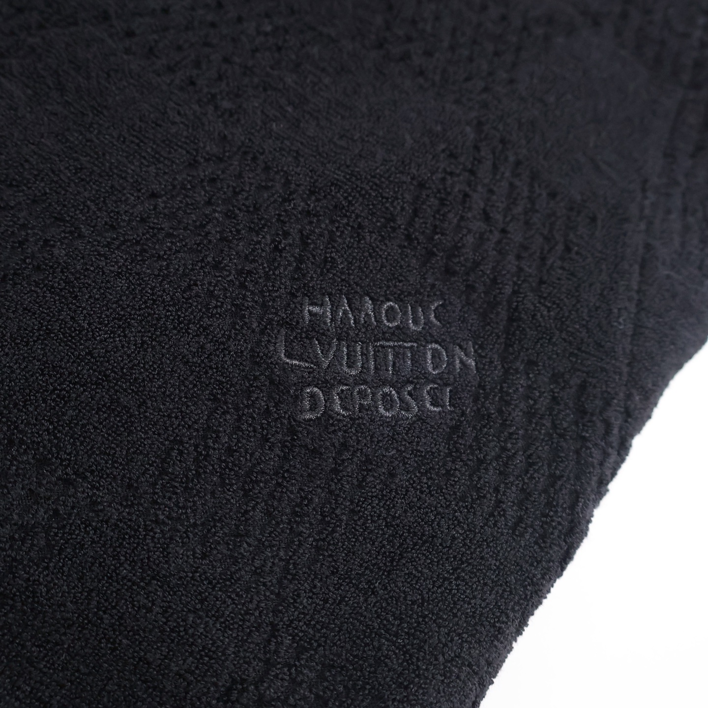 LOUIS VUITTON 路易威登 LV 毛巾棉棋盘格 短裤 休闲裤 裤子 五分裤 黑色 A5 1AFRBS